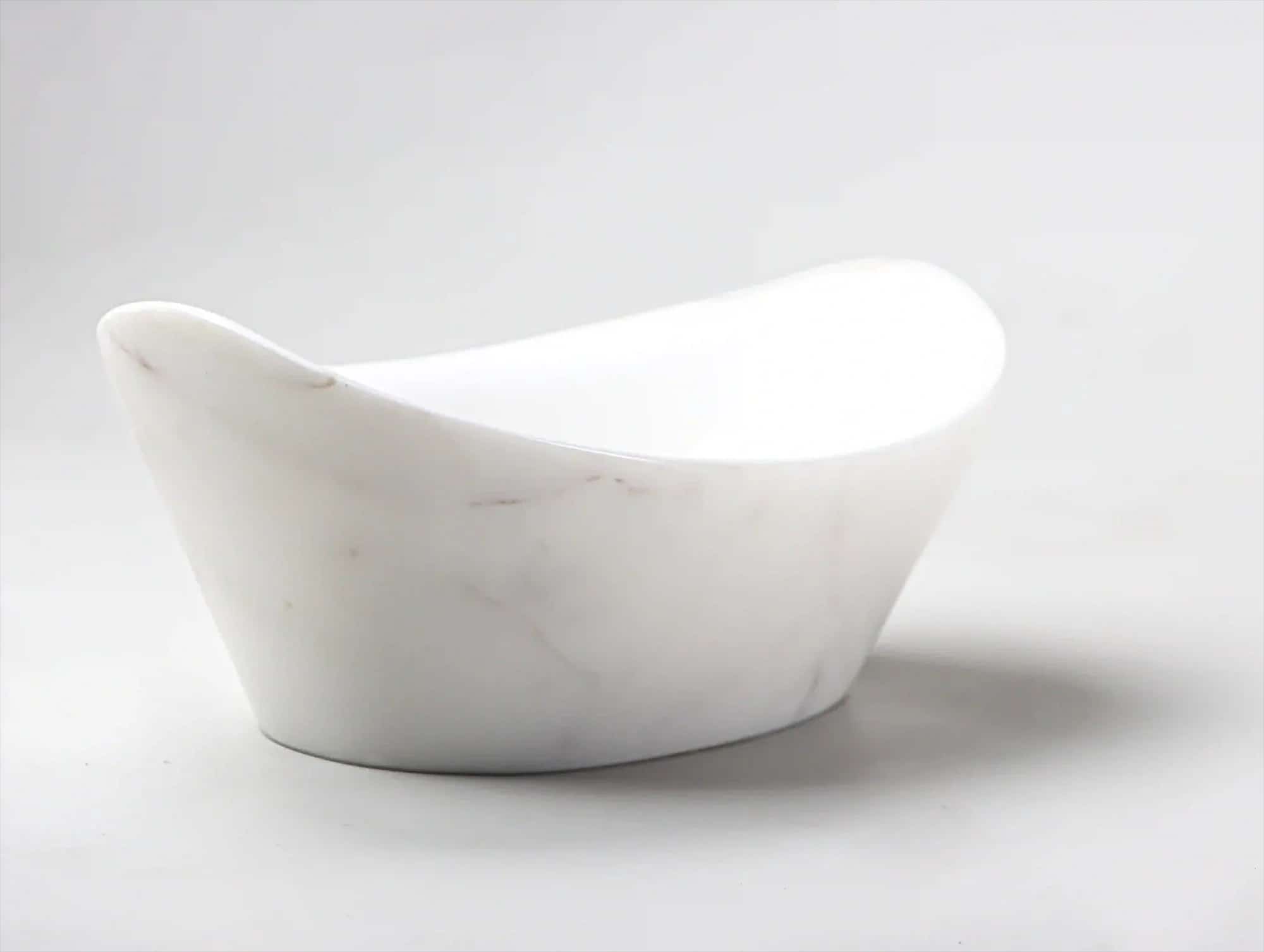 Frosty handmade marble decorative bowl