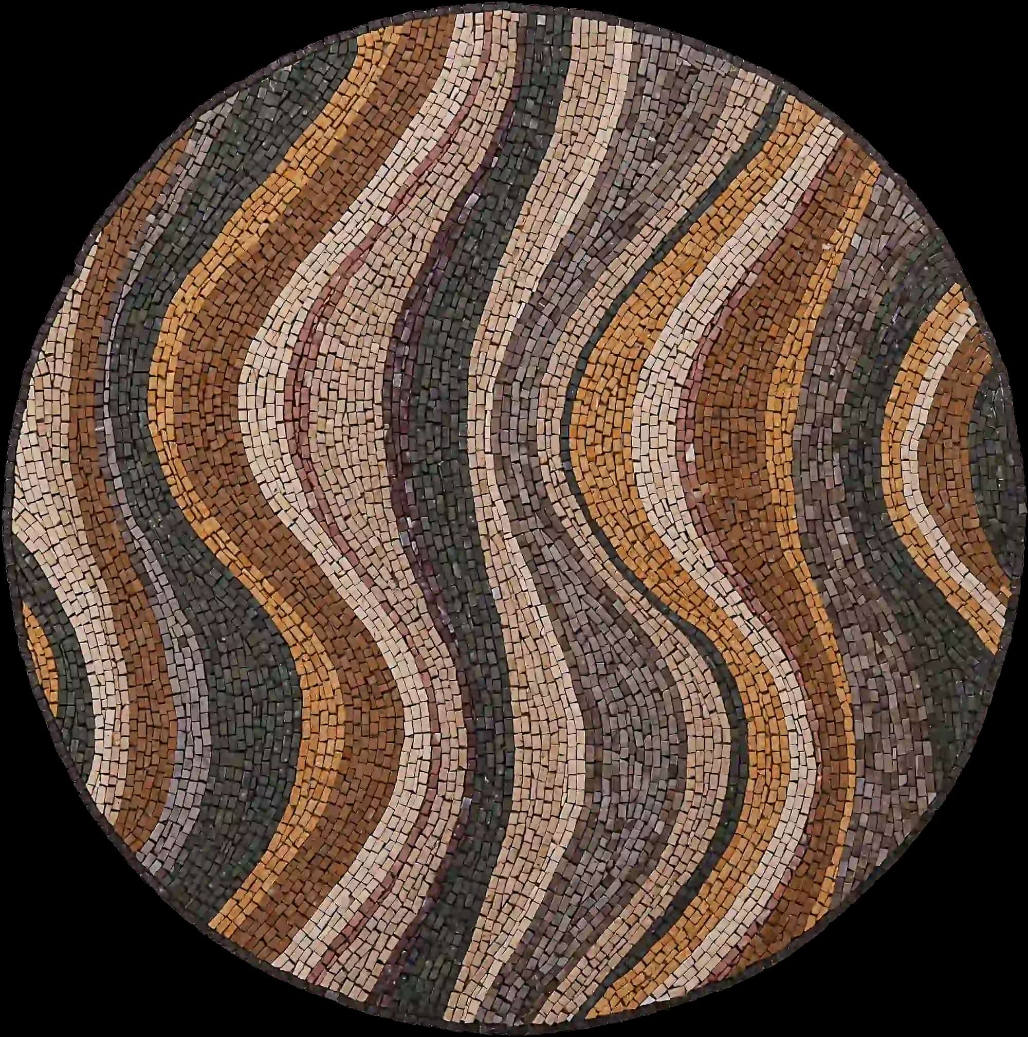 Different Paths handmade marble mosaic (Abstract)