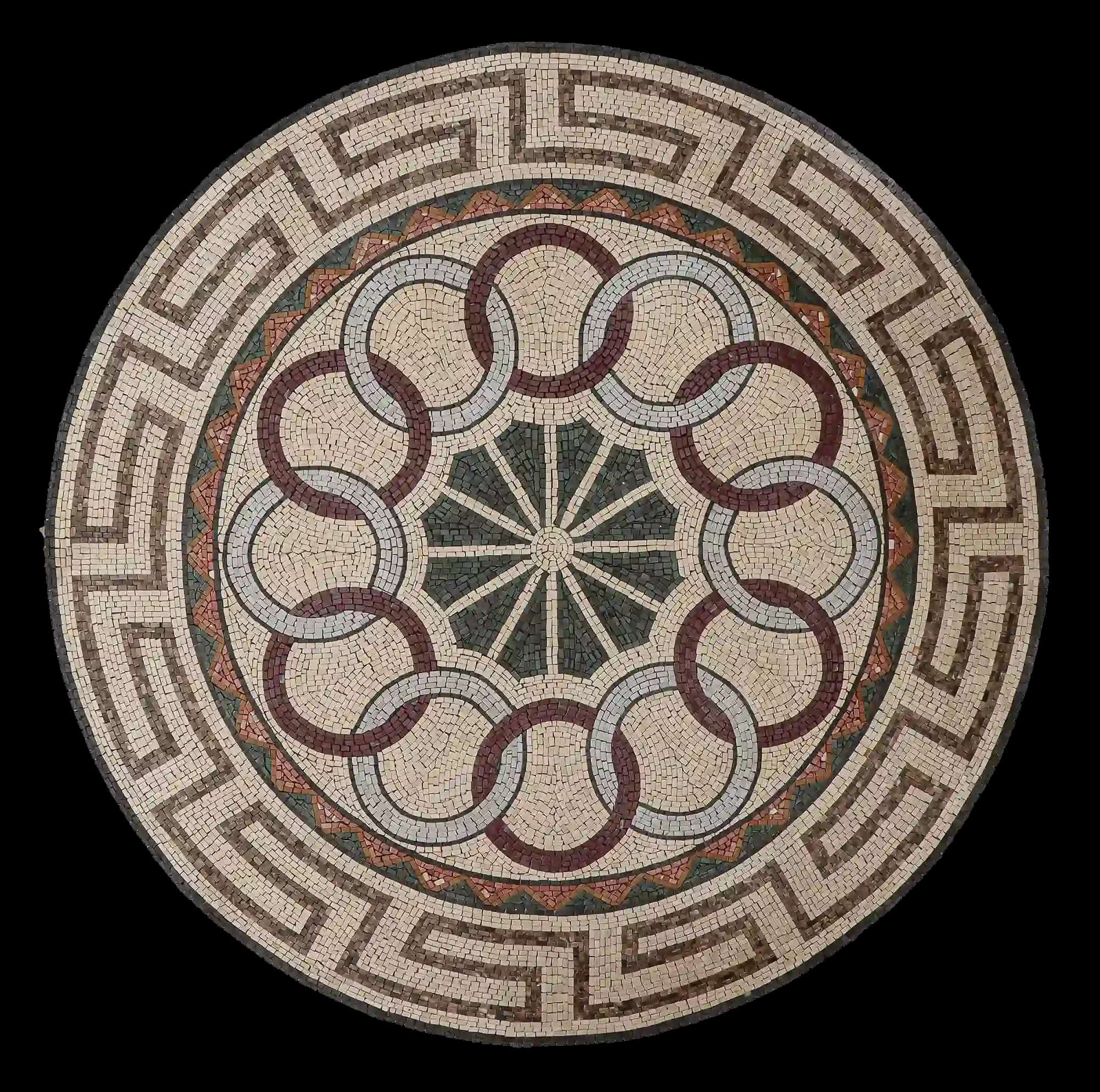 Calantha handmade marble mosaic (Compass)