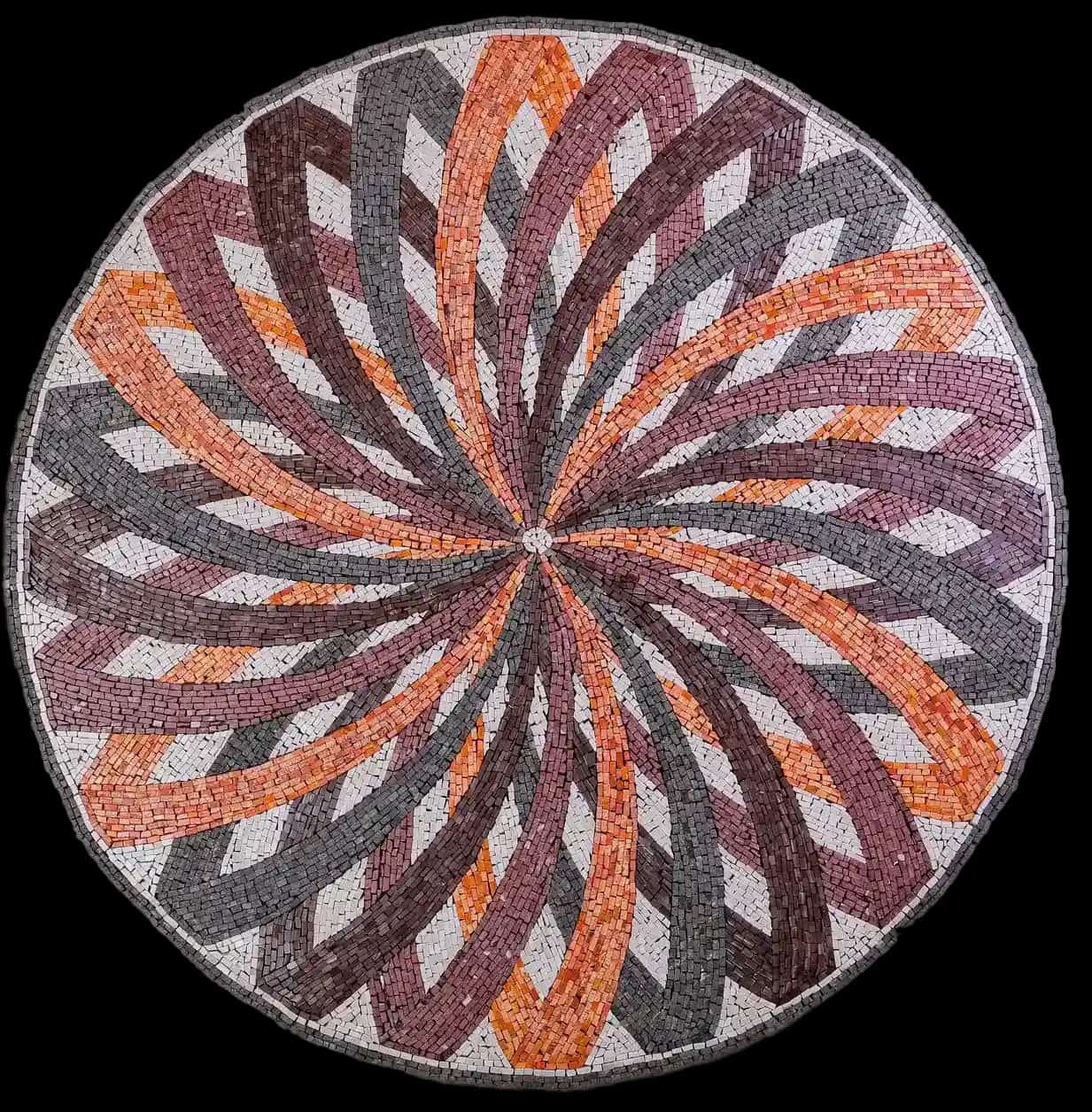 Daisy Loop handmade marble mosaic (Compass)