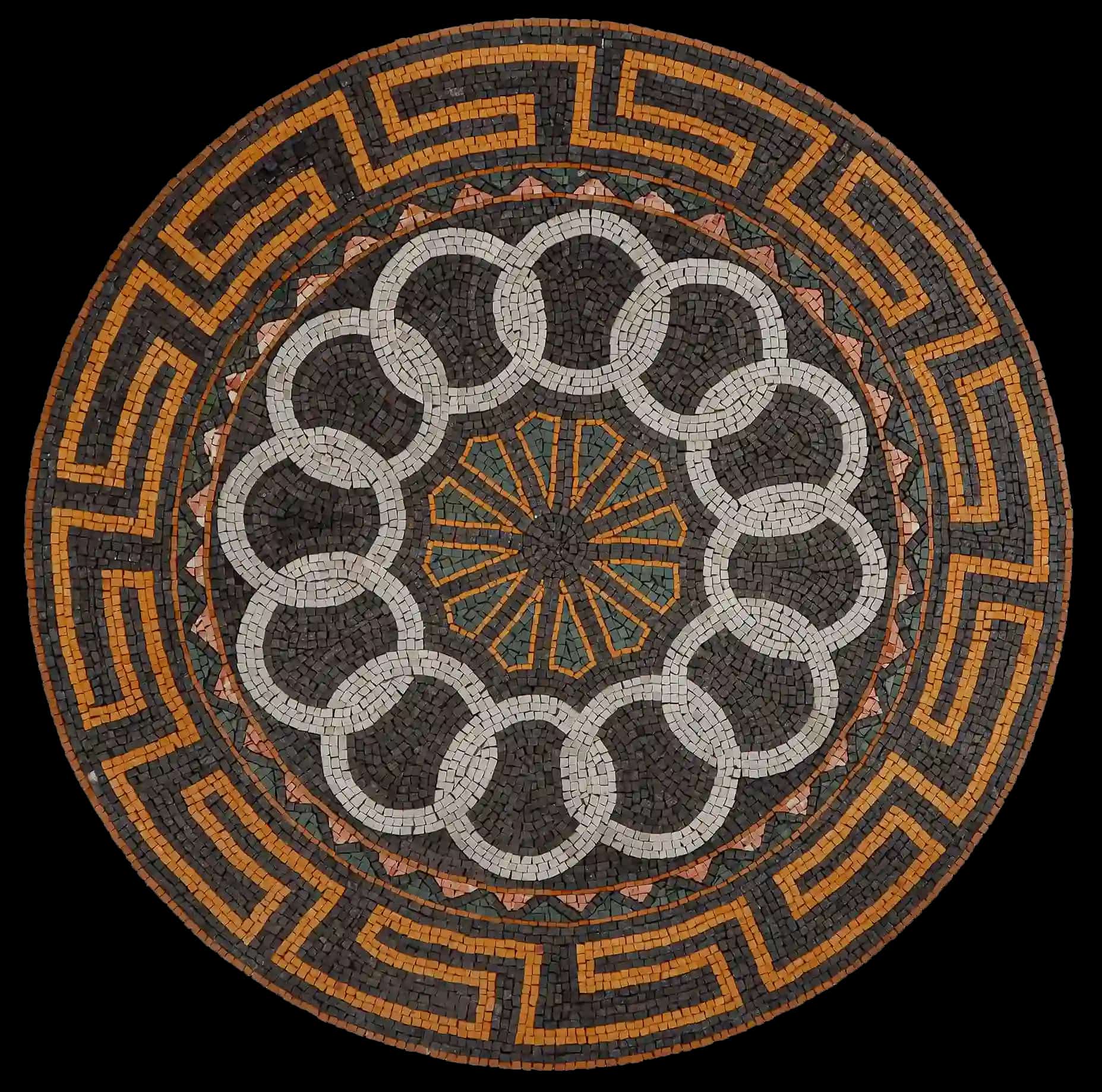 Adonia handmade marble mosaic (Geometric)