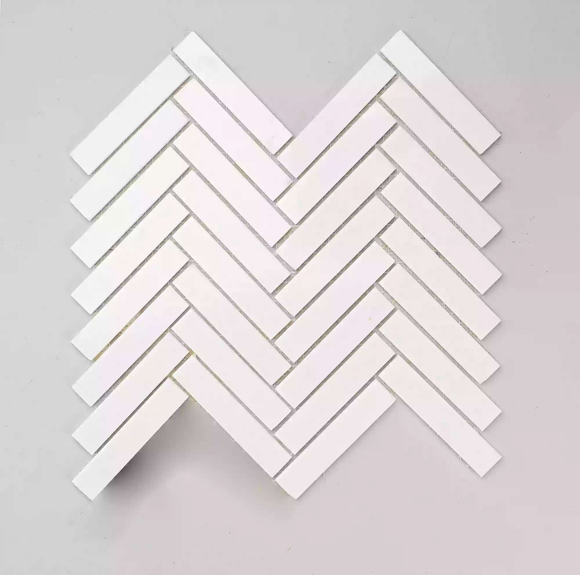Puzzle floor tile in greek thassos marble