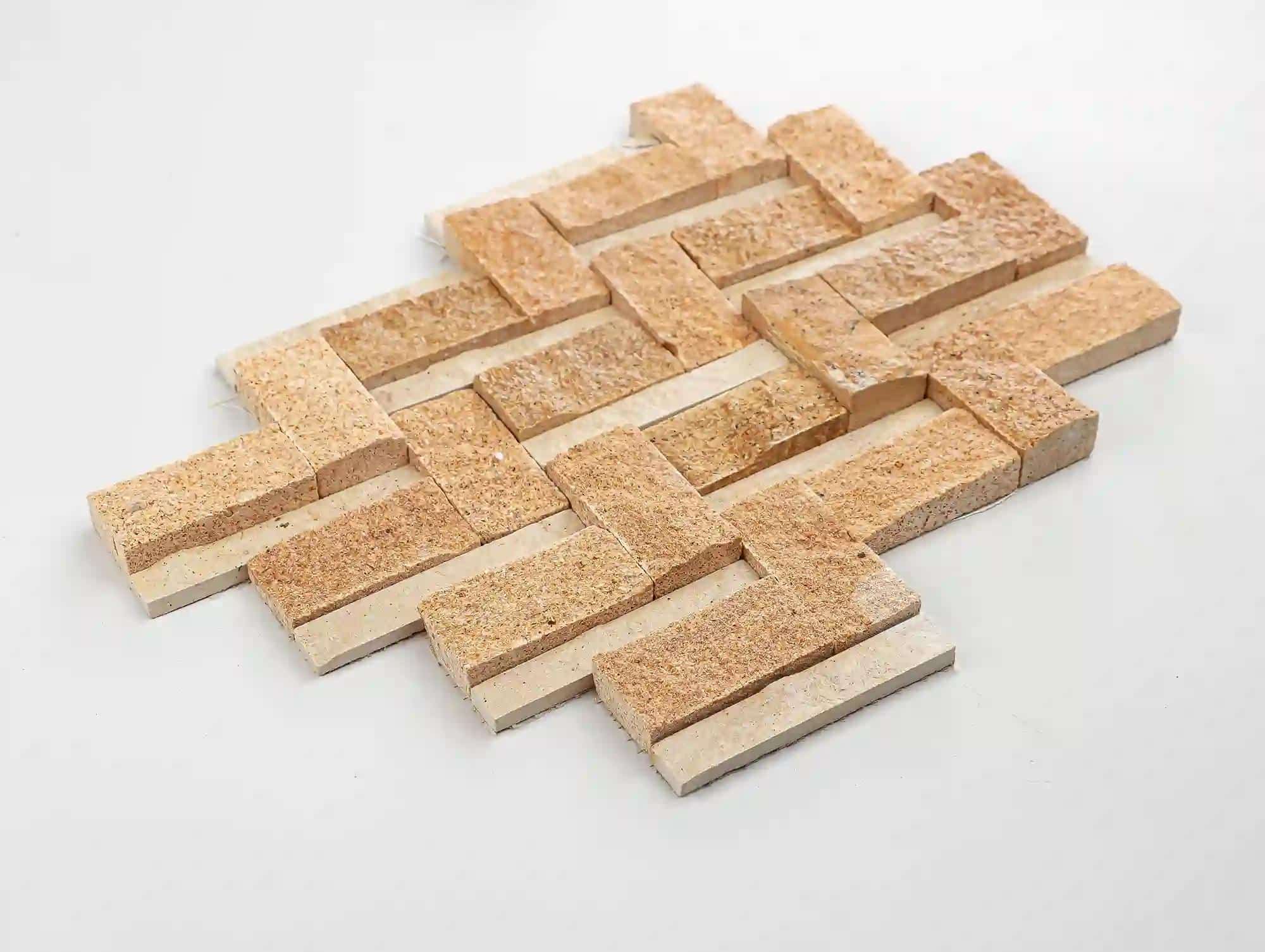 Kelly wall tile in lebanese saghbini and tunisian beige stones