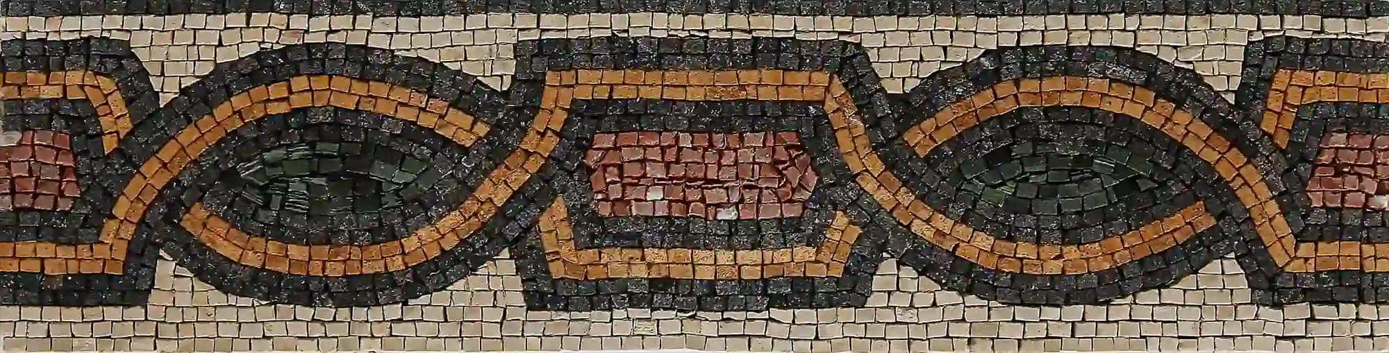 Acastus handmade mosaic marble floor border tile