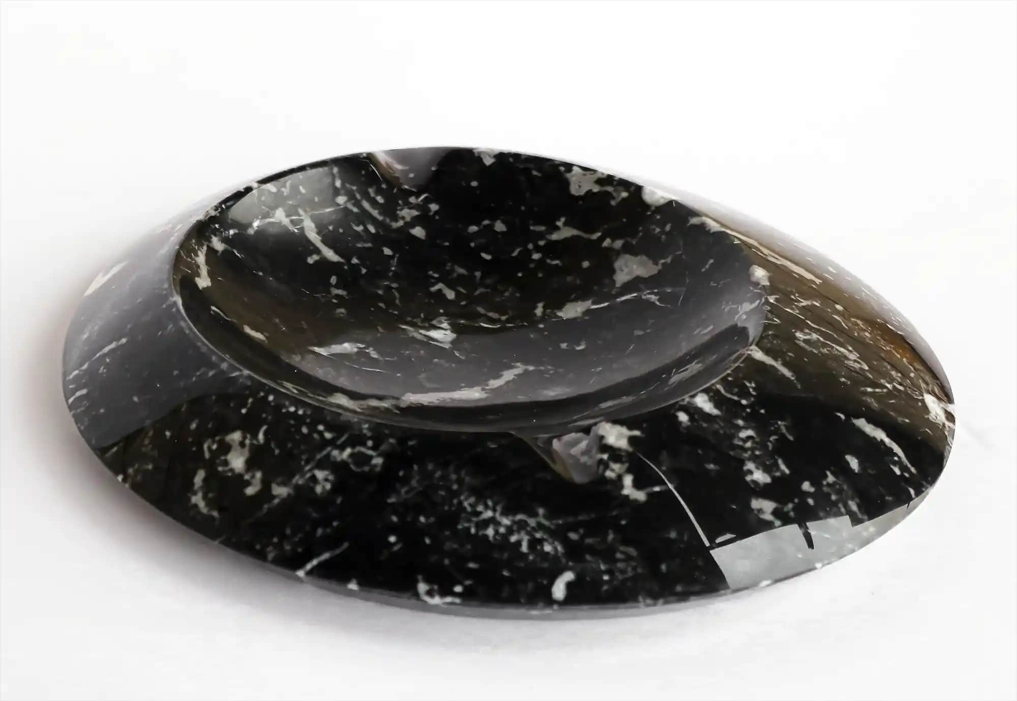 The Black Shell handmade marble ashtray