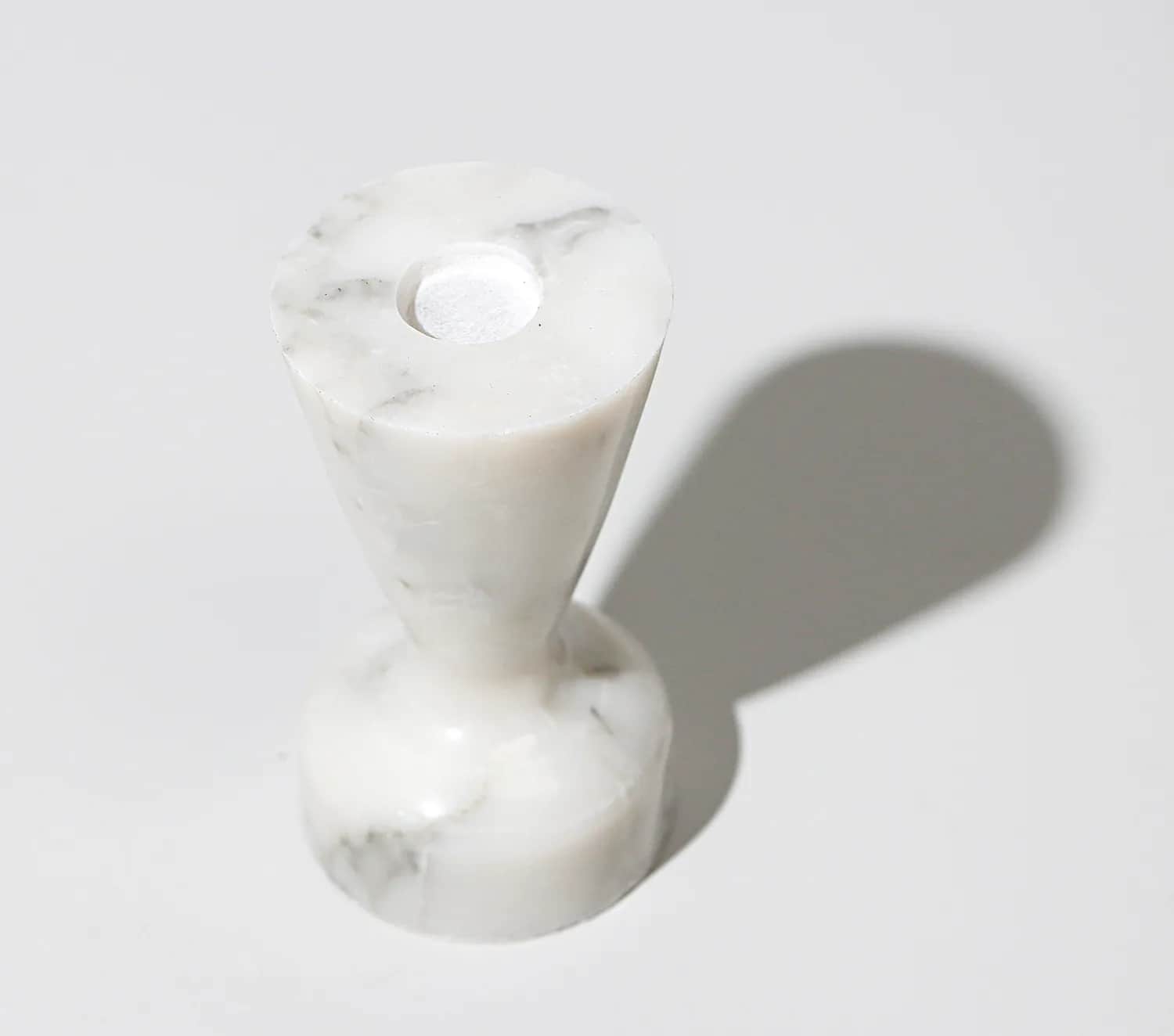 Enlightened handmade marble candle holder