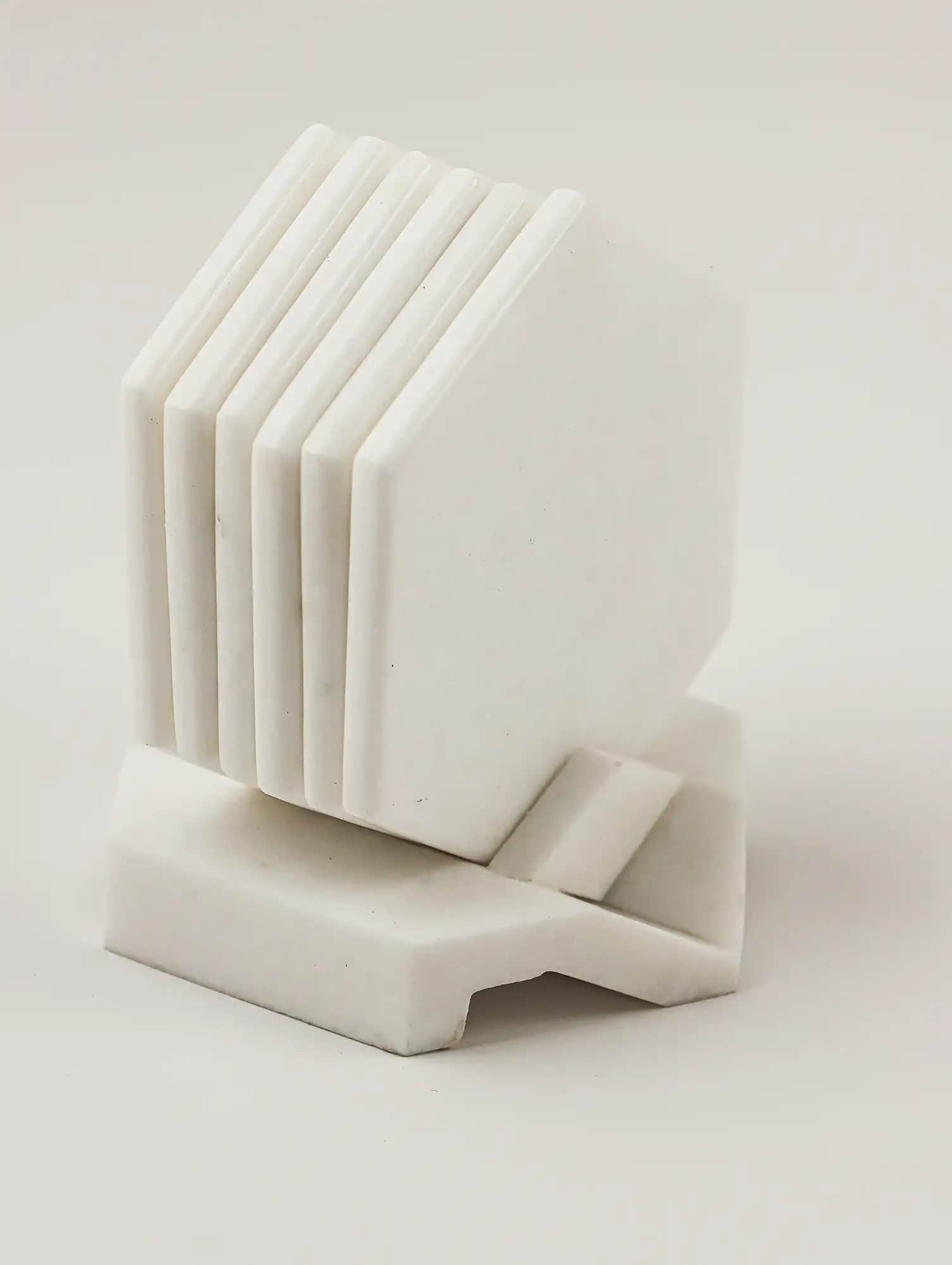 Milky handmade marble coaster
