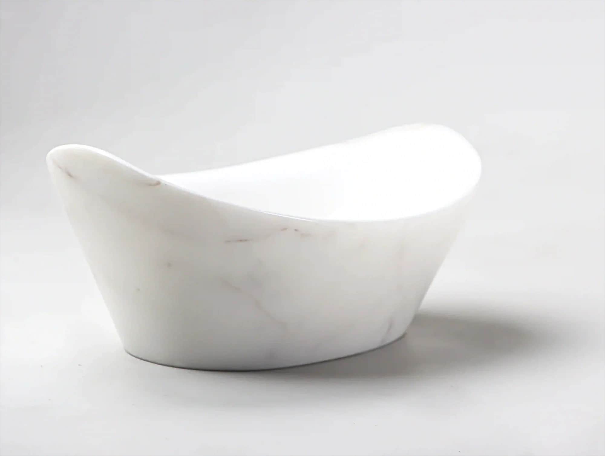 Frosty handmade marble decorative bowl