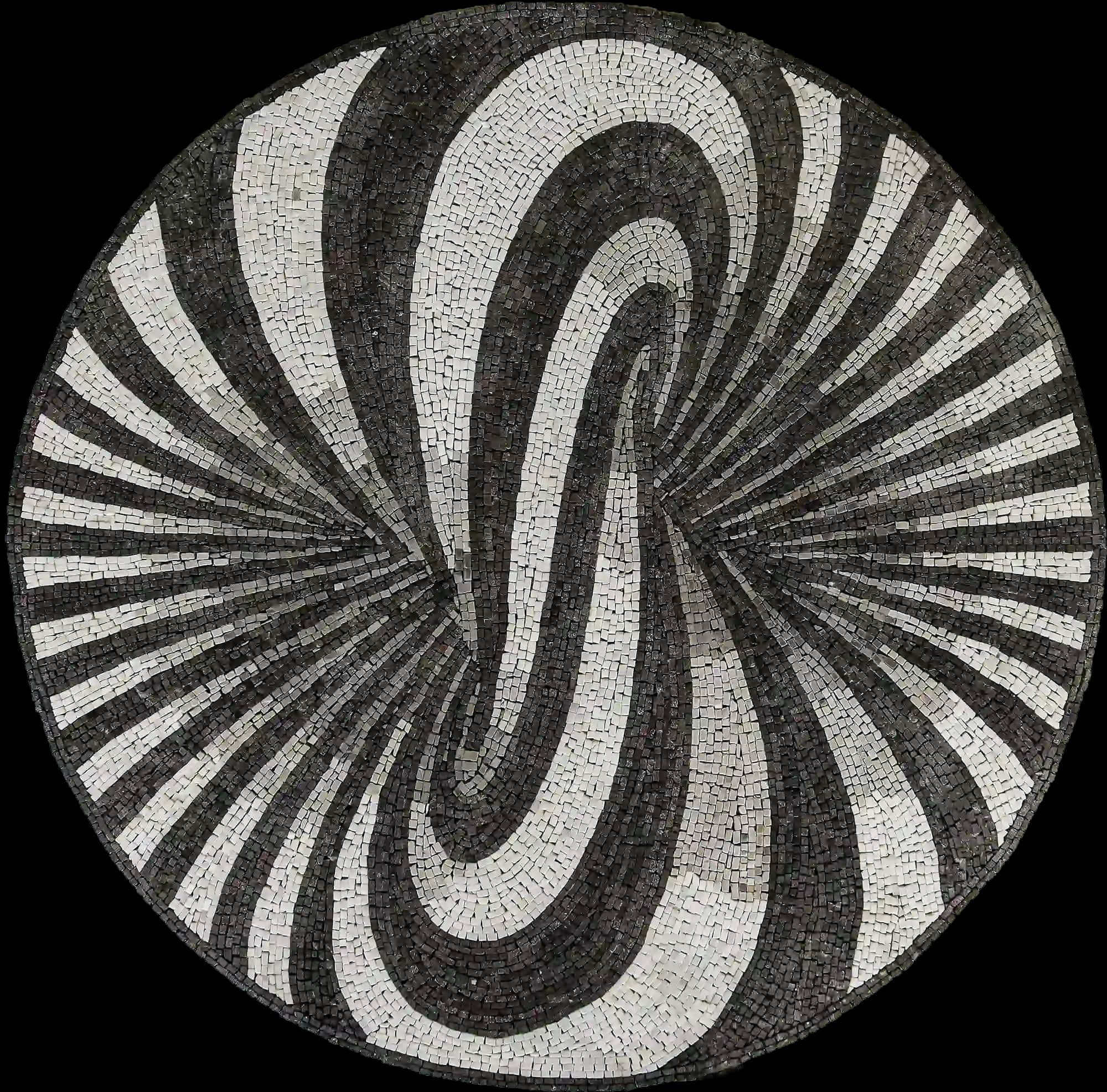Illusion 2 handmade marble mosaic (Abstract)