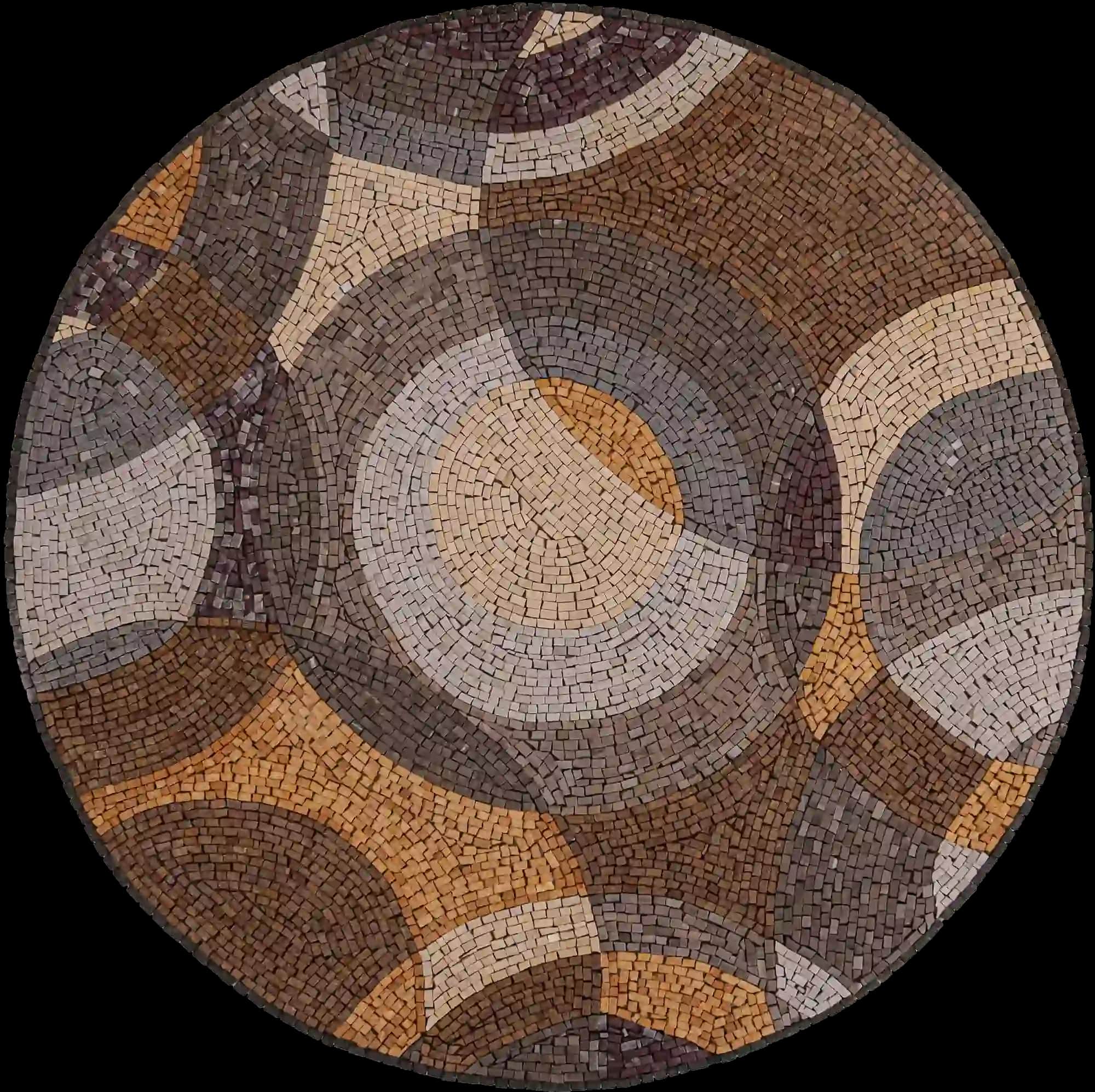 Overlapping handmade marble mosaic (Abstract)