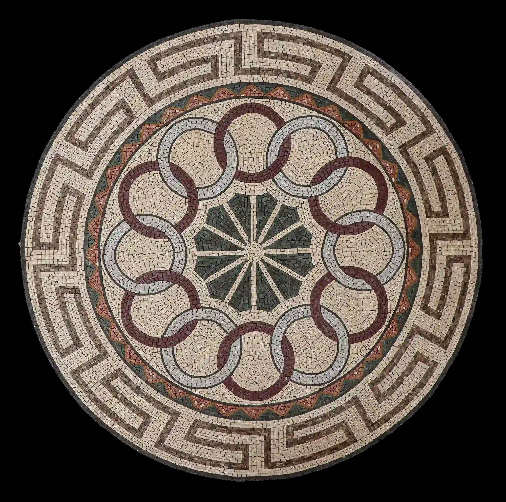 Calantha handmade marble mosaic (Compass)