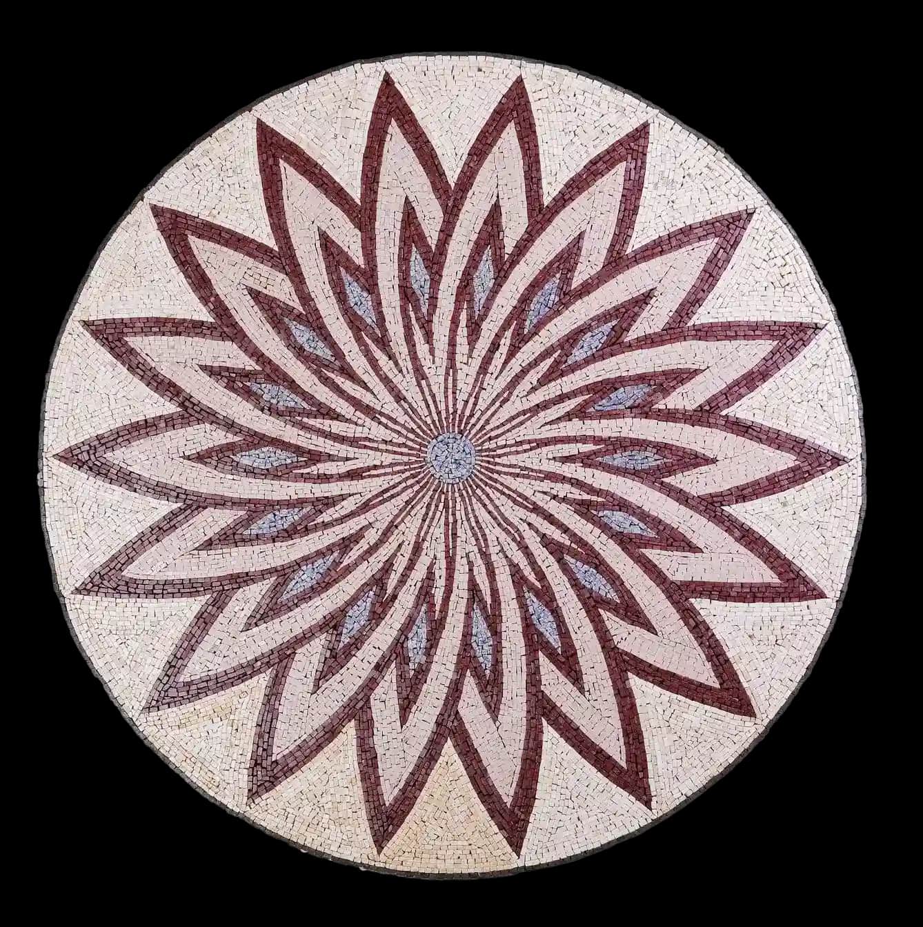 Catavento handmade marble mosaic (Compass)