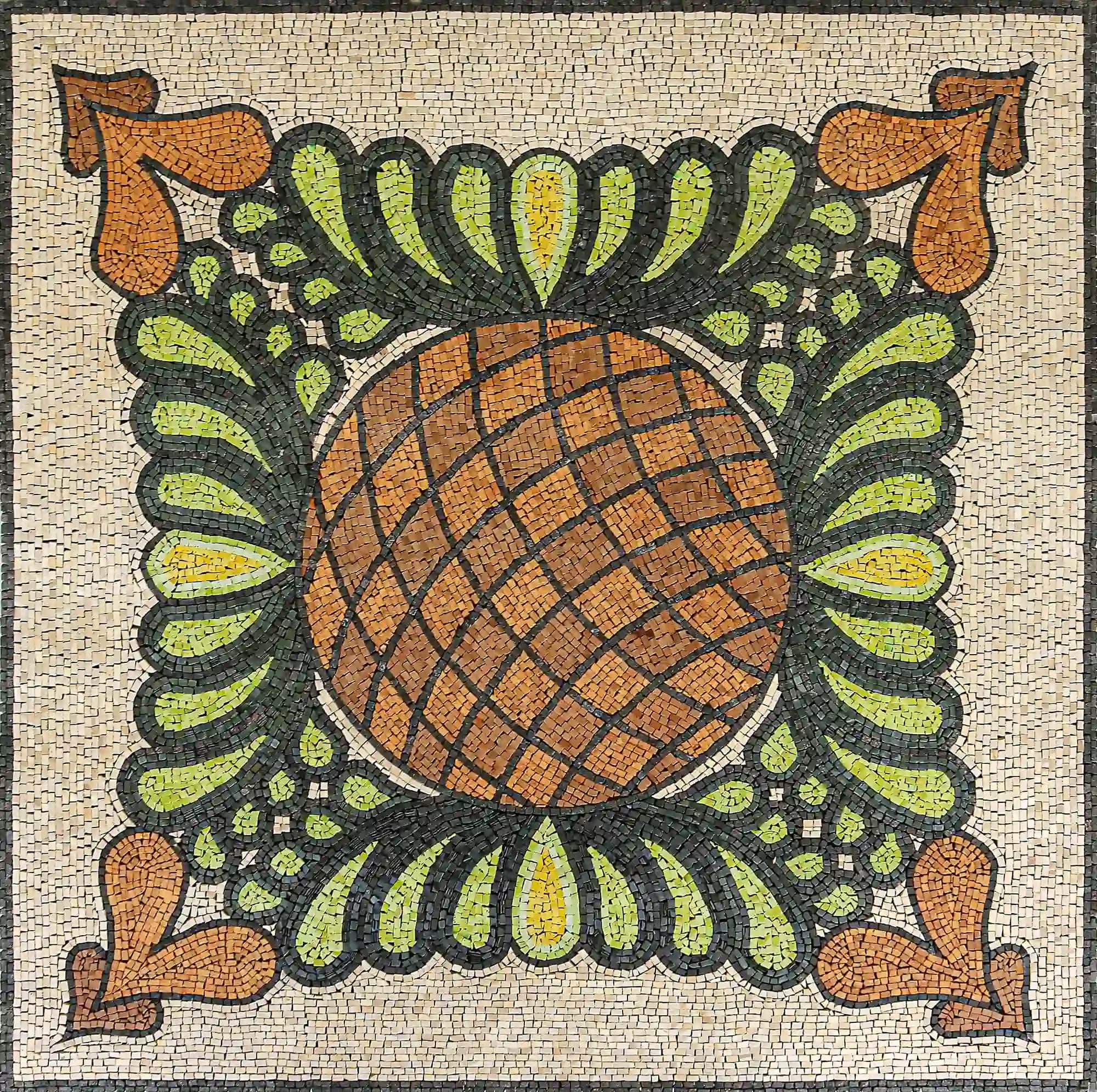 Deconstructed Pineapple handmade marble mosaic (Geometric)