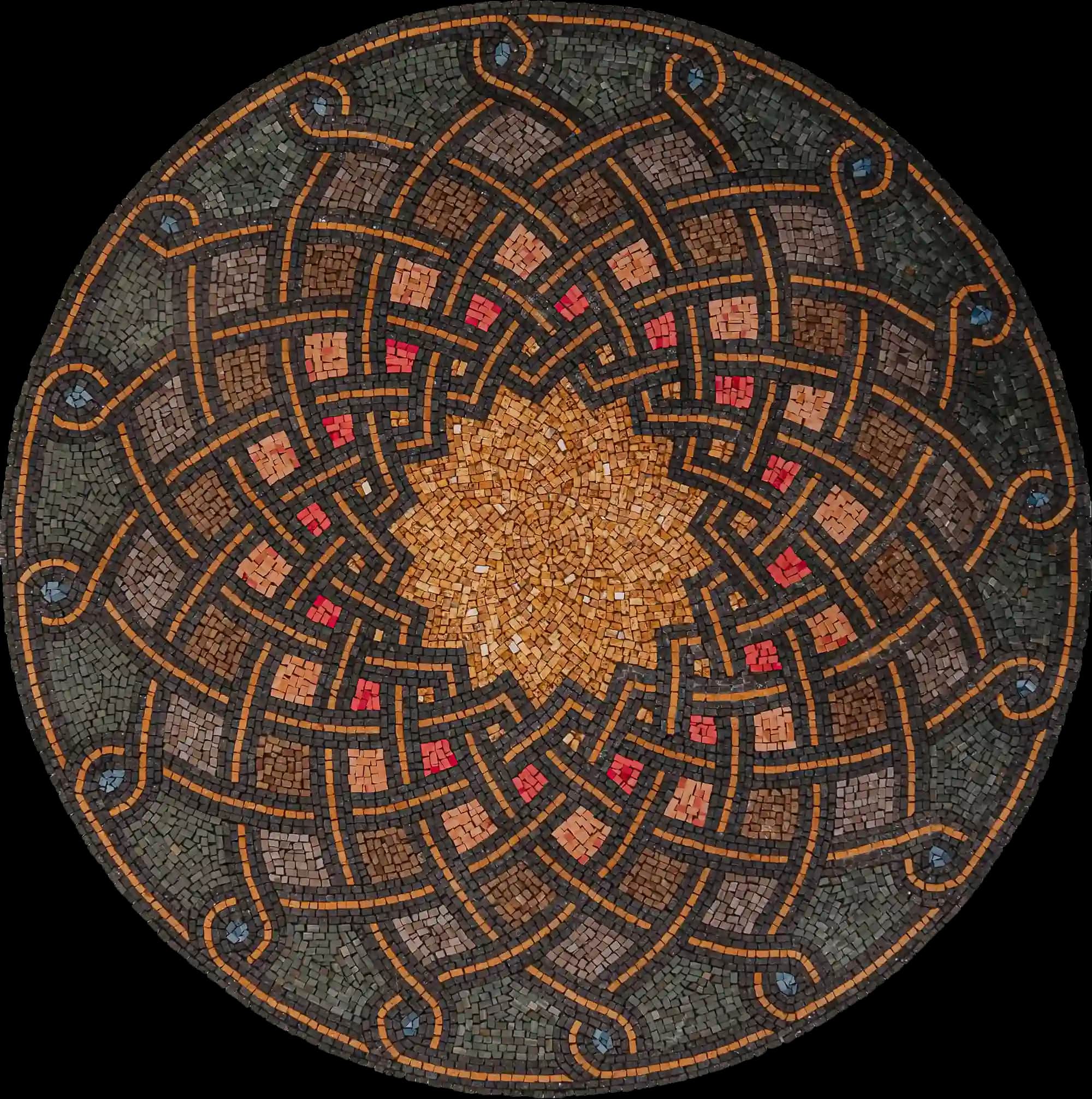 Focus handmade marble mosaic (Geometric)