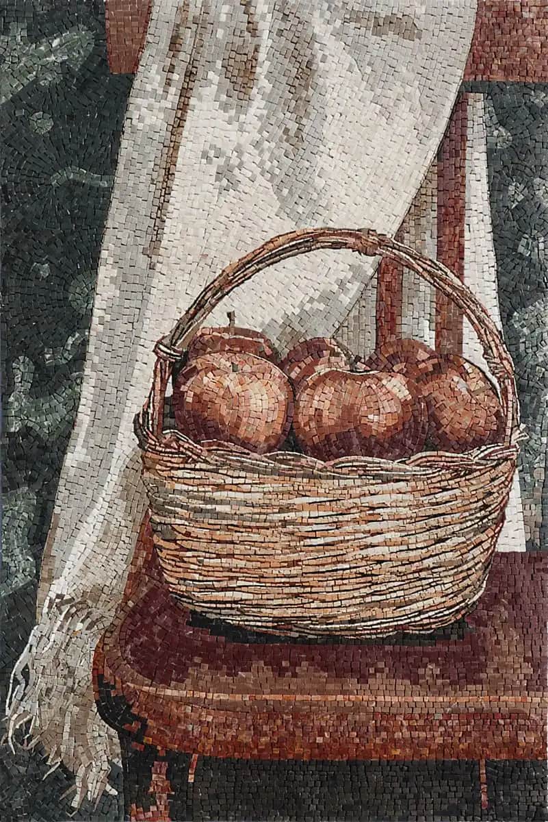 Apples to Granny – Mosaic Designs handmade marble mosaic (Nature)