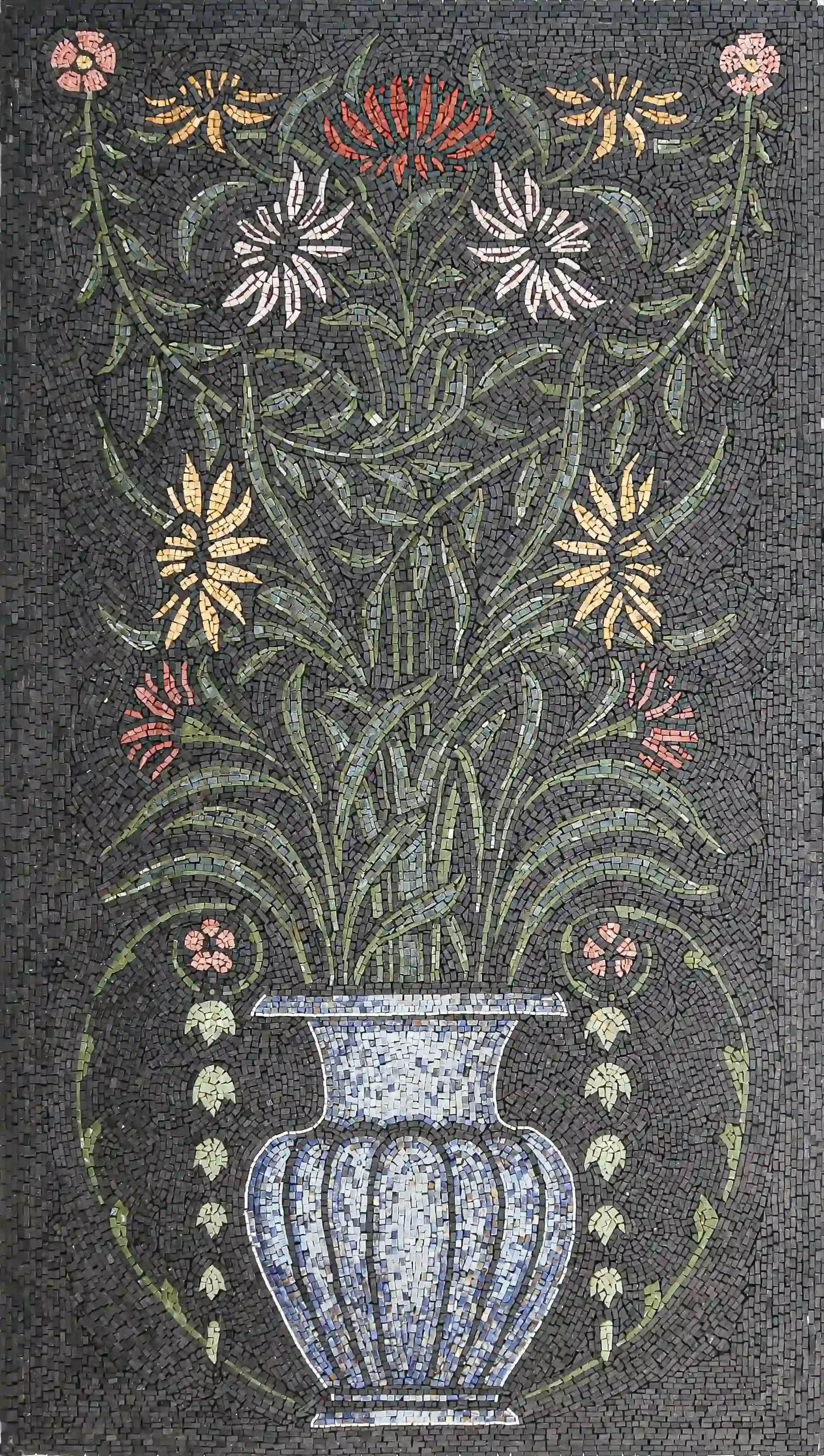 The Vase handmade marble mosaic (Nature)