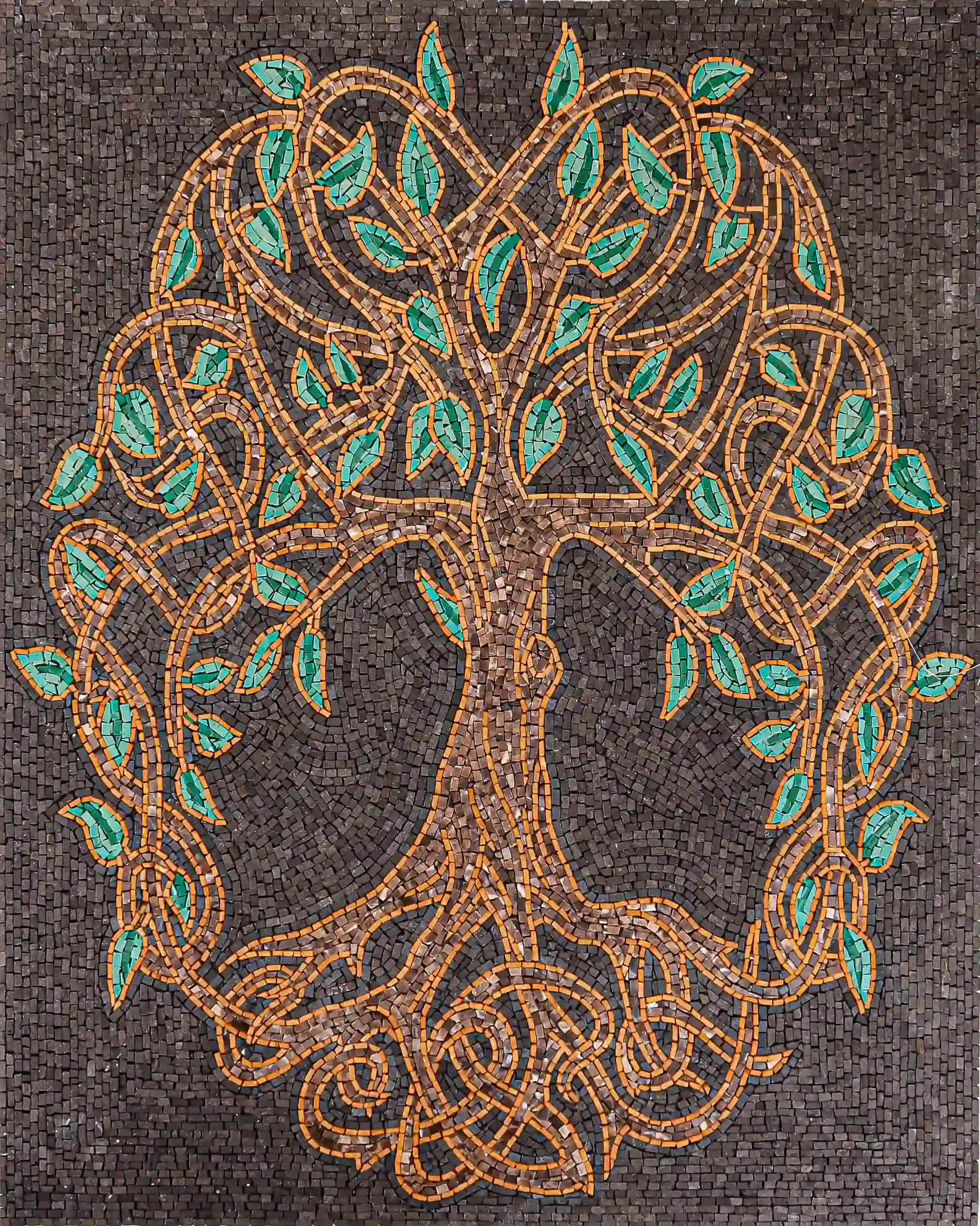 Tree of Life 2 handmade marble mosaic (Nature)