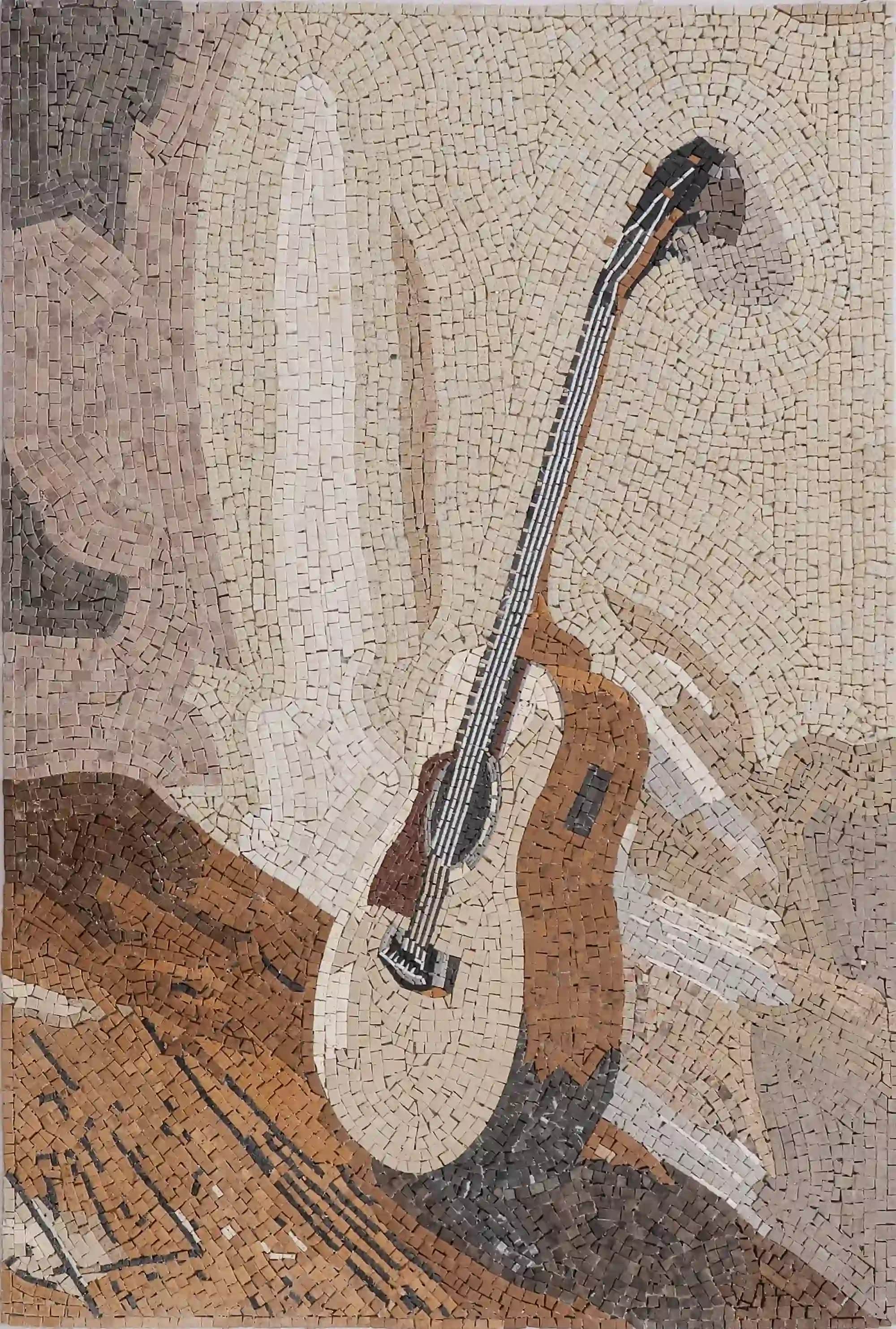 The Guitar handmade marble mosaic (Others)
