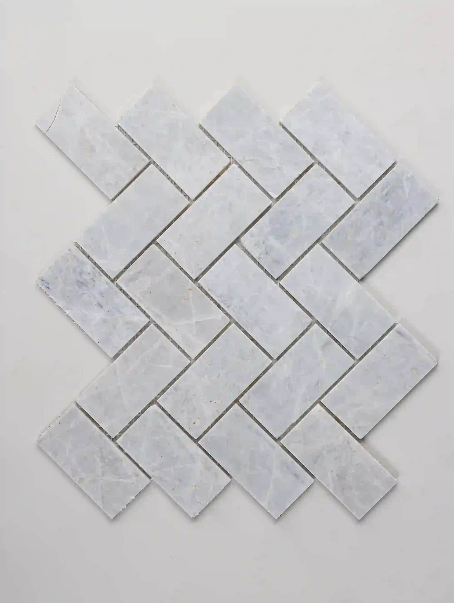 Zig Zag wall tile in turkish light grey burdur marble