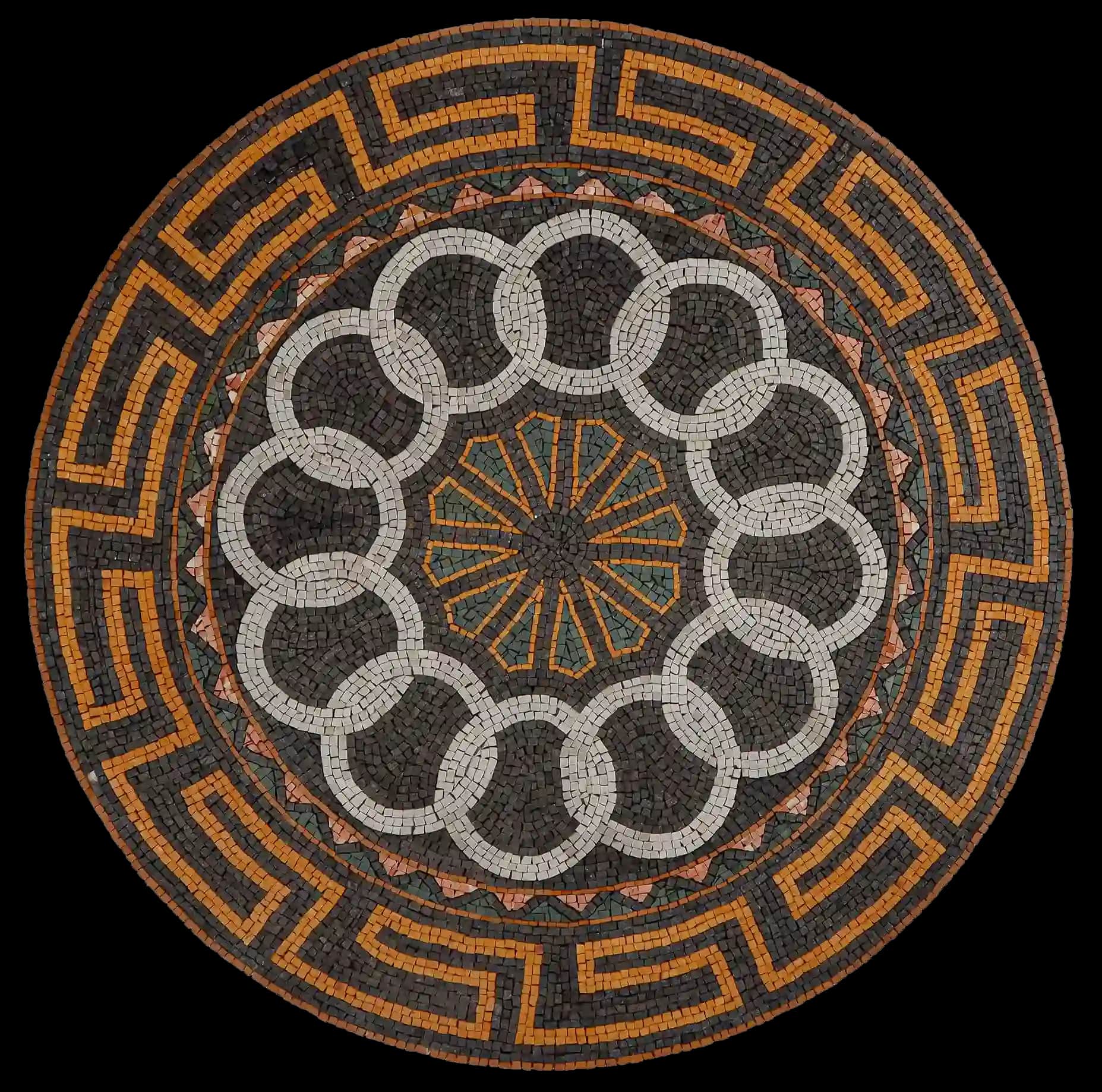 Adonia handmade marble mosaic (Geometric)