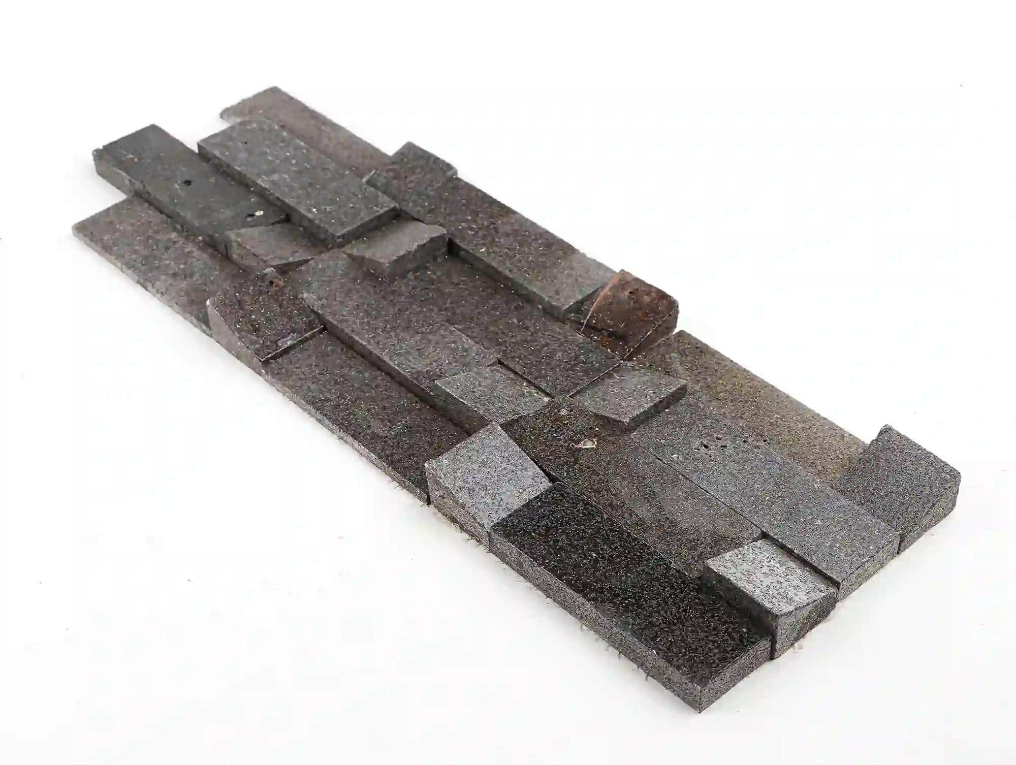 Anne wall tile in black basalt stone