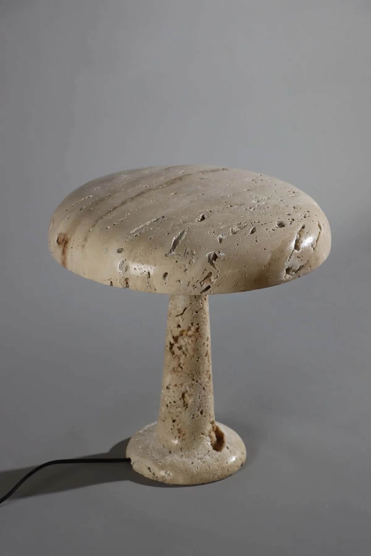 Kimberly marble table lamp in Beige Travertine