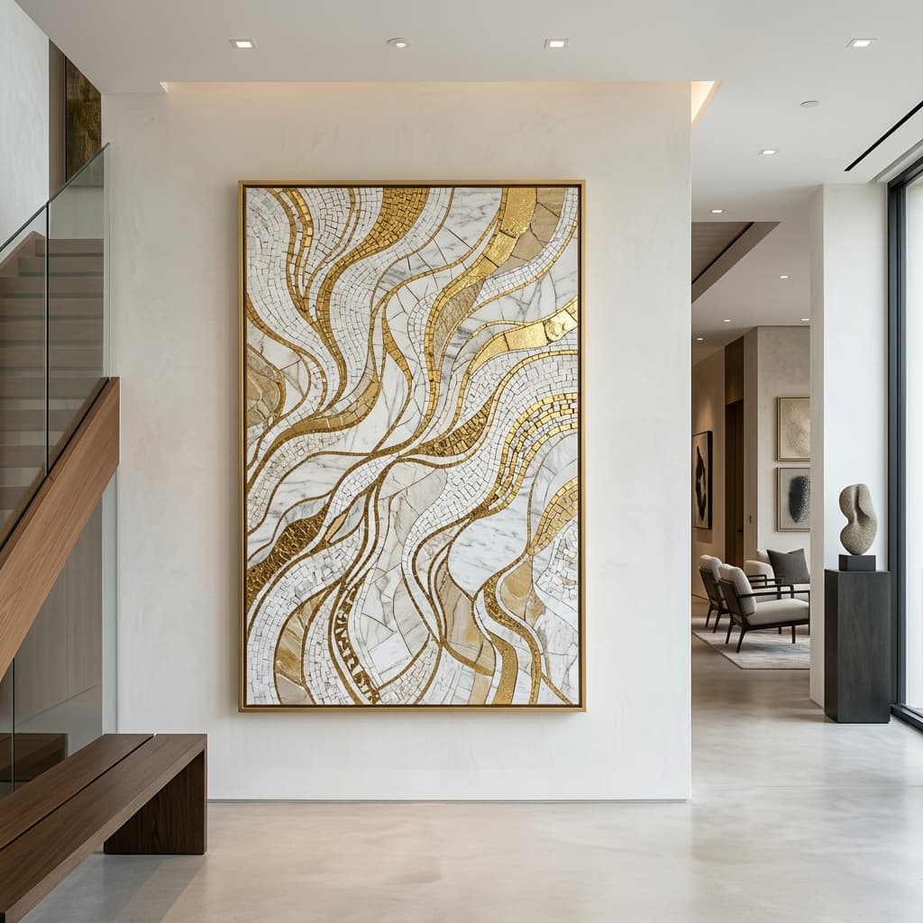 Custom mosaic artwork composition