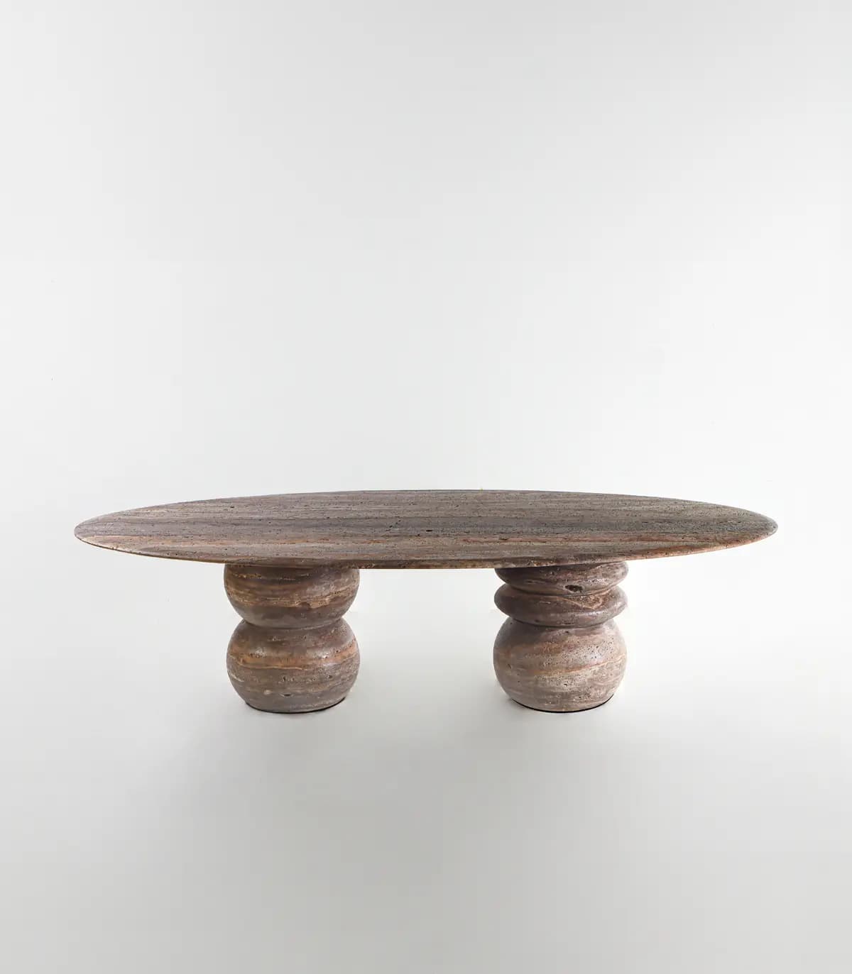 Saturn Silver Travertino Table - product detail