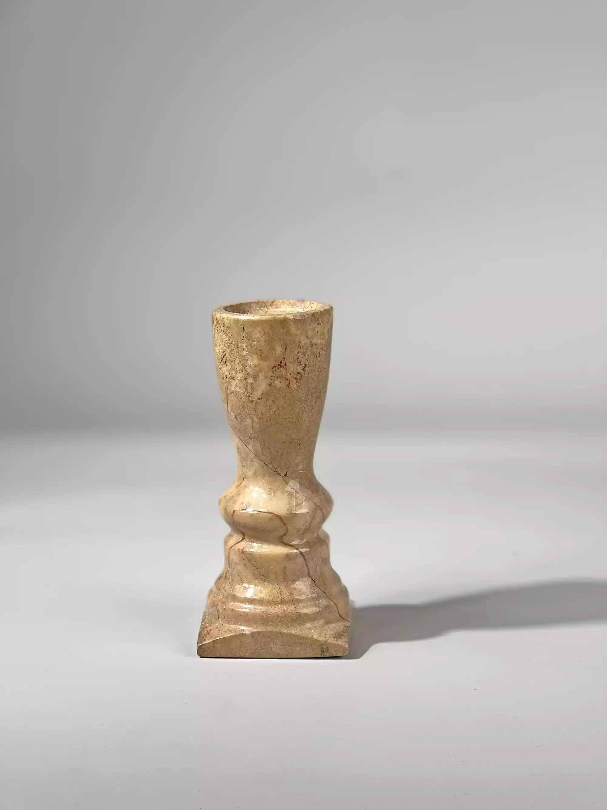 Train to the Past handmade marble candle holder