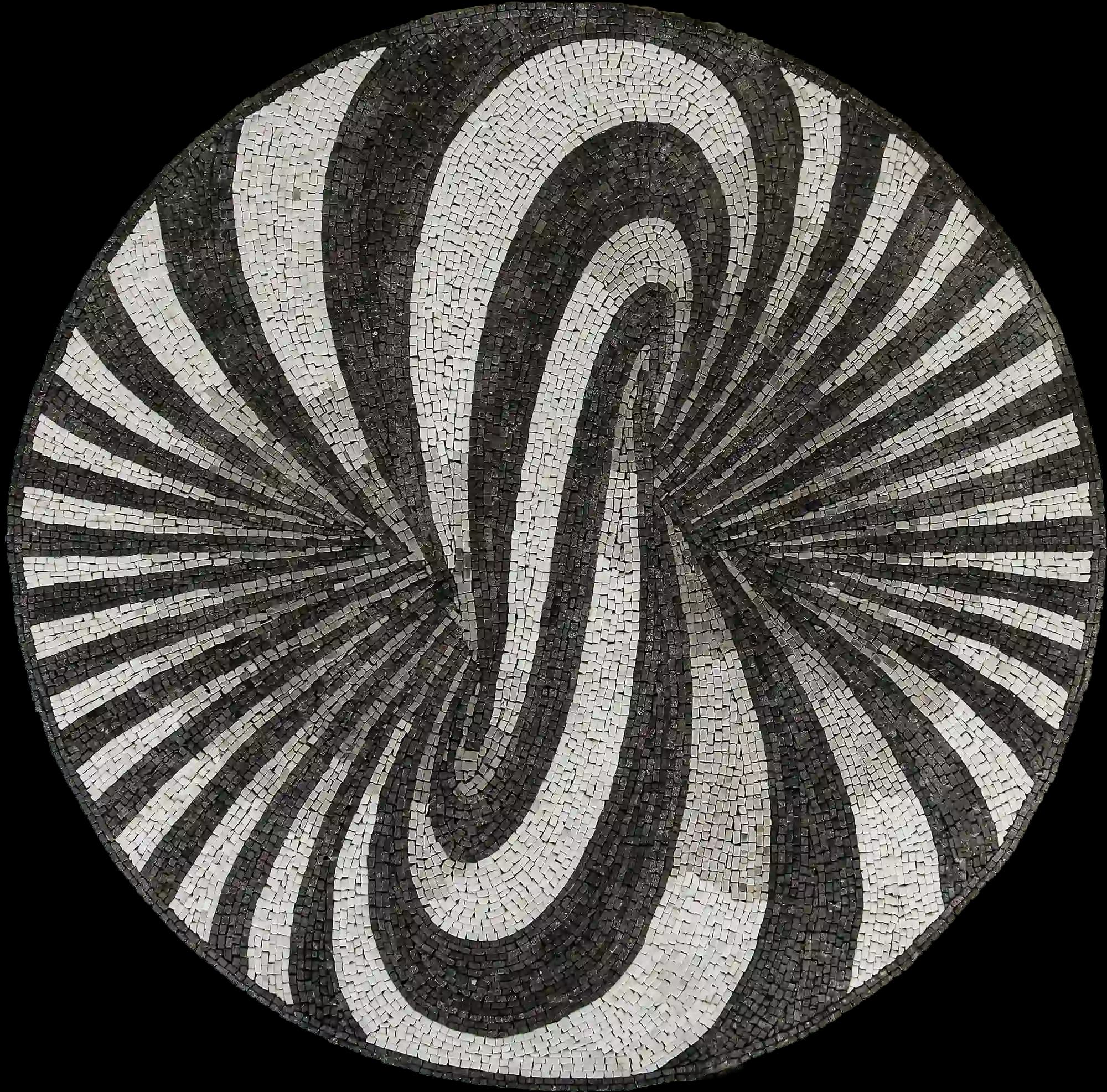 Illusion 2 handmade marble mosaic (Abstract)