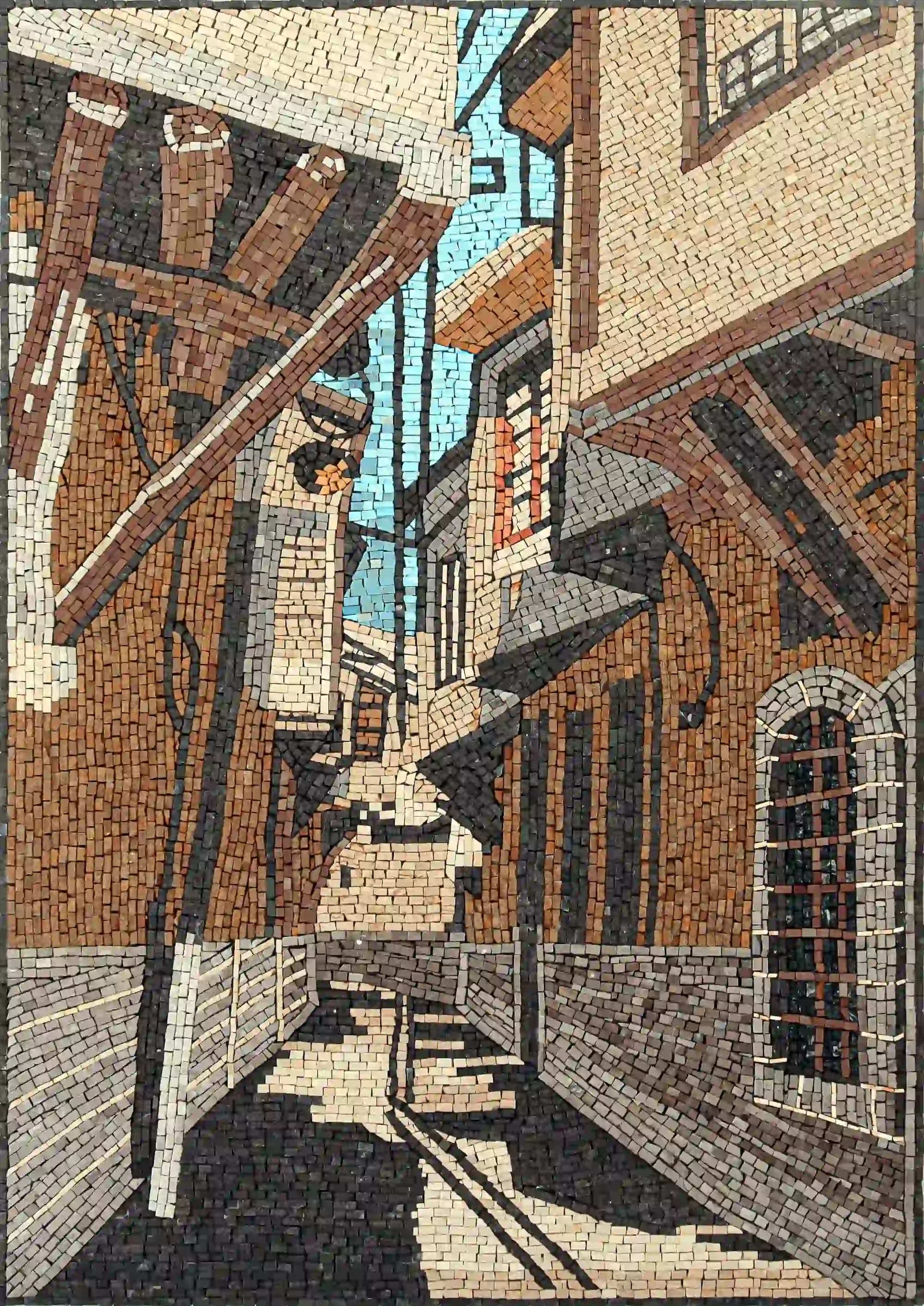 Neighborhood handmade marble mosaic (Architecture)