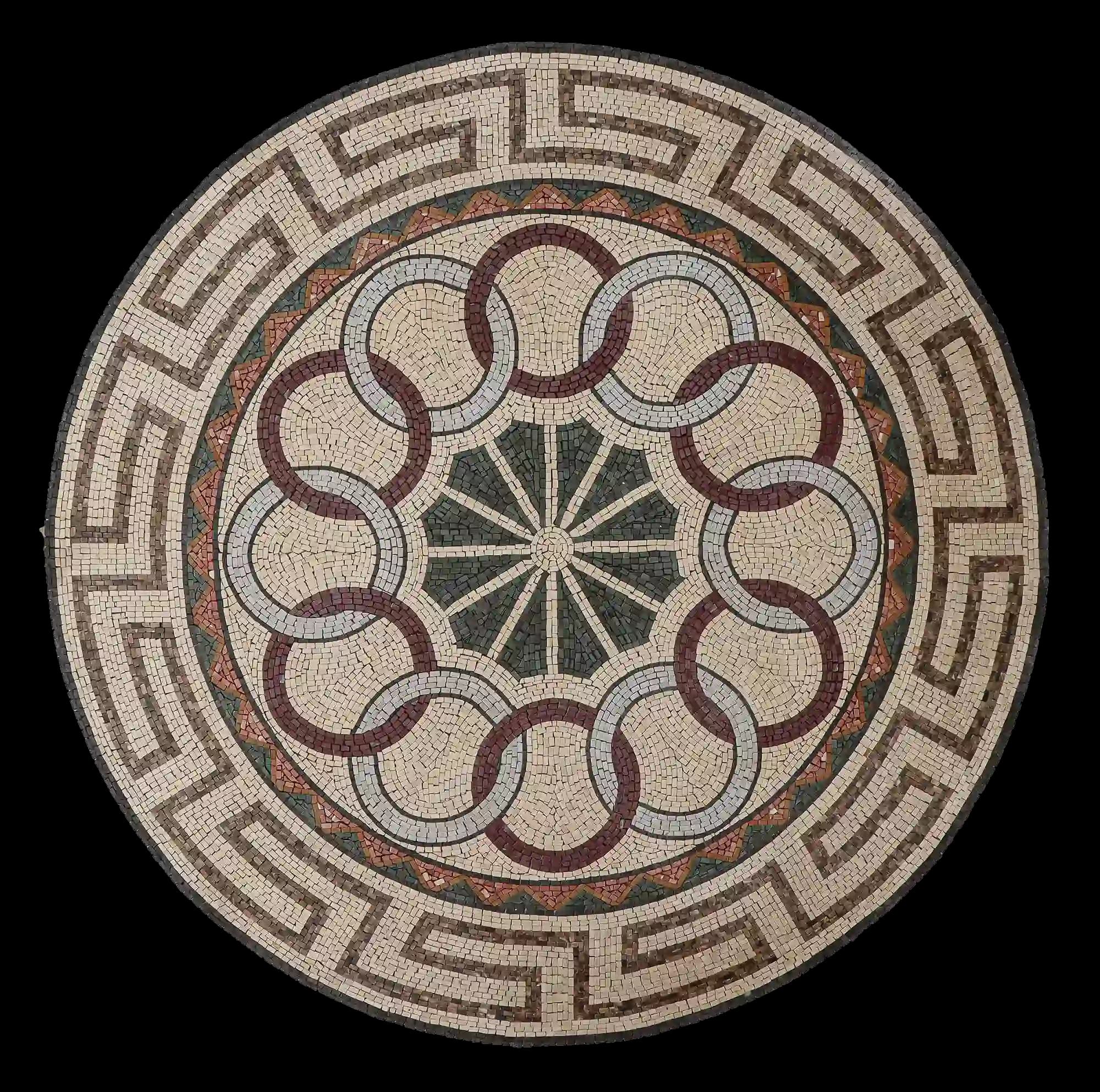 Calantha handmade marble mosaic (Compass)