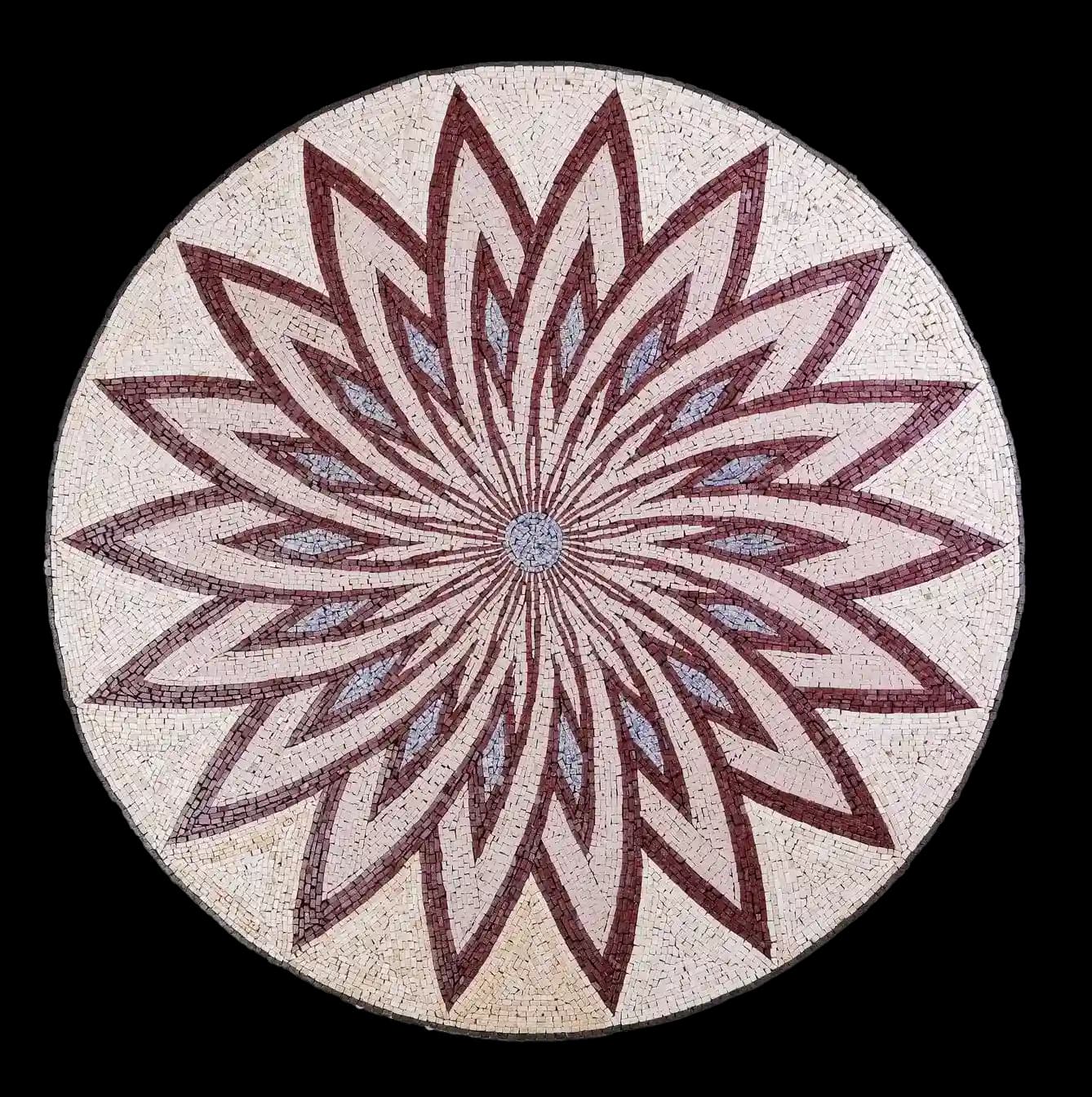 Catavento handmade marble mosaic (Compass)
