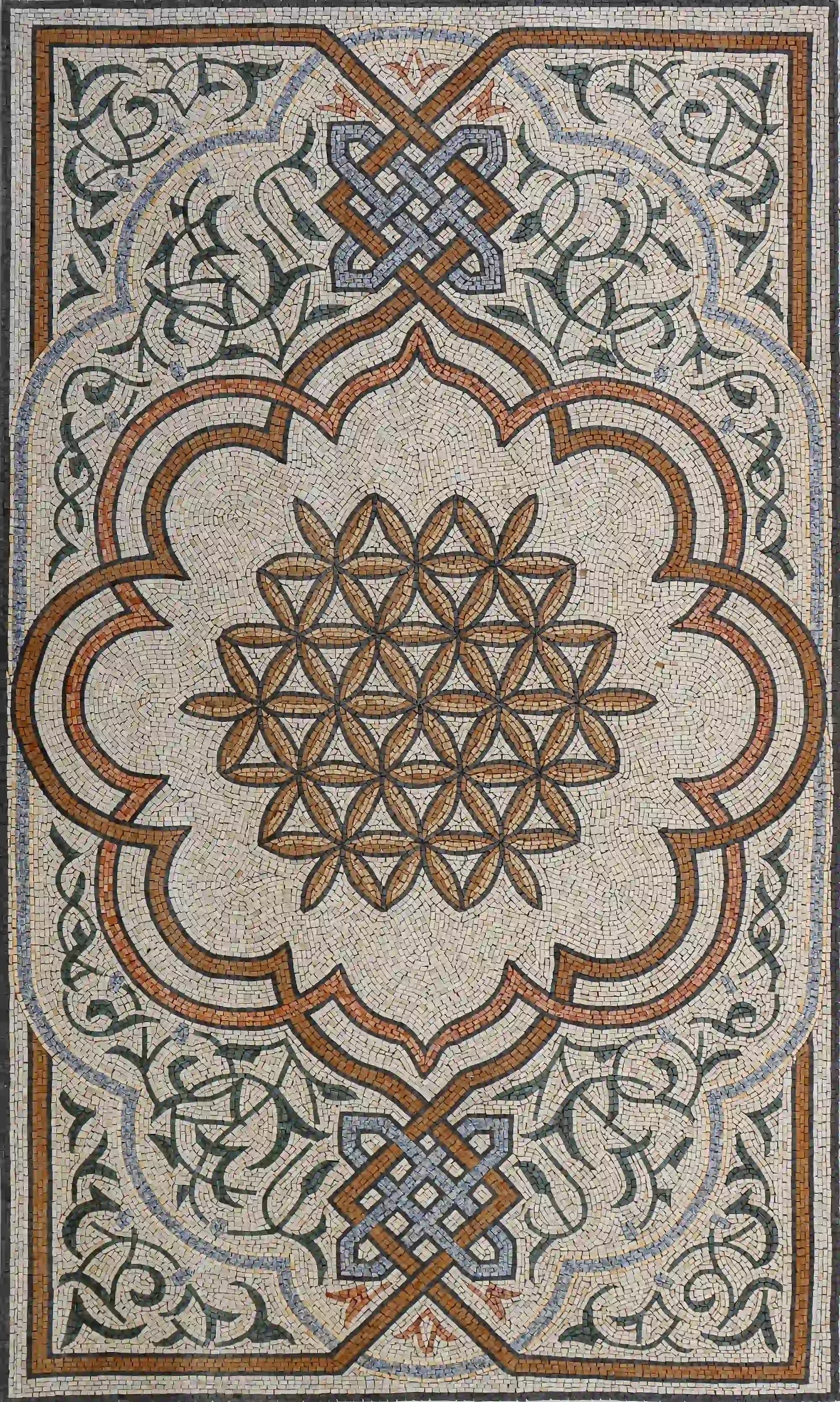 Naeem handmade marble mosaic (Compass)