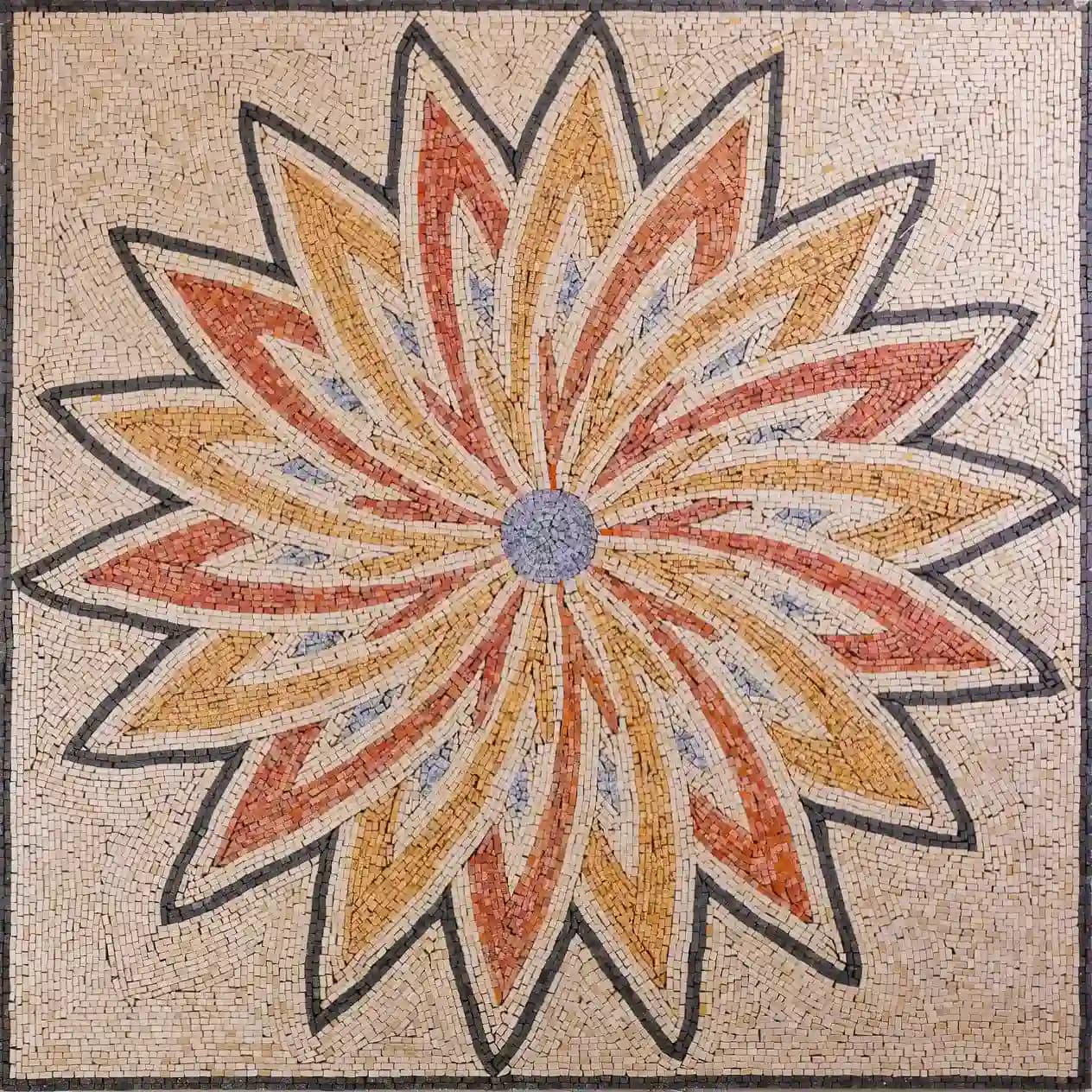 Shine handmade marble mosaic (Compass)