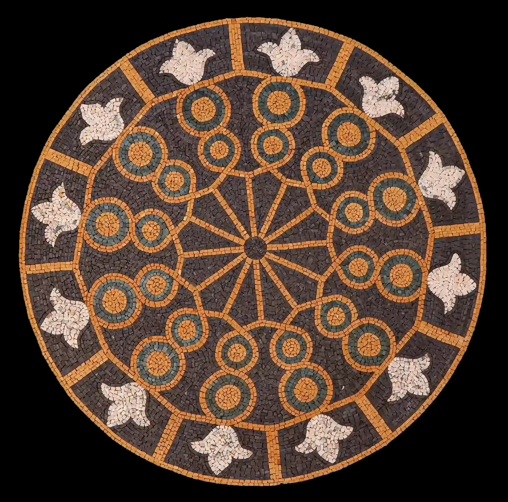 Vitória 3 handmade marble mosaic (Compass)