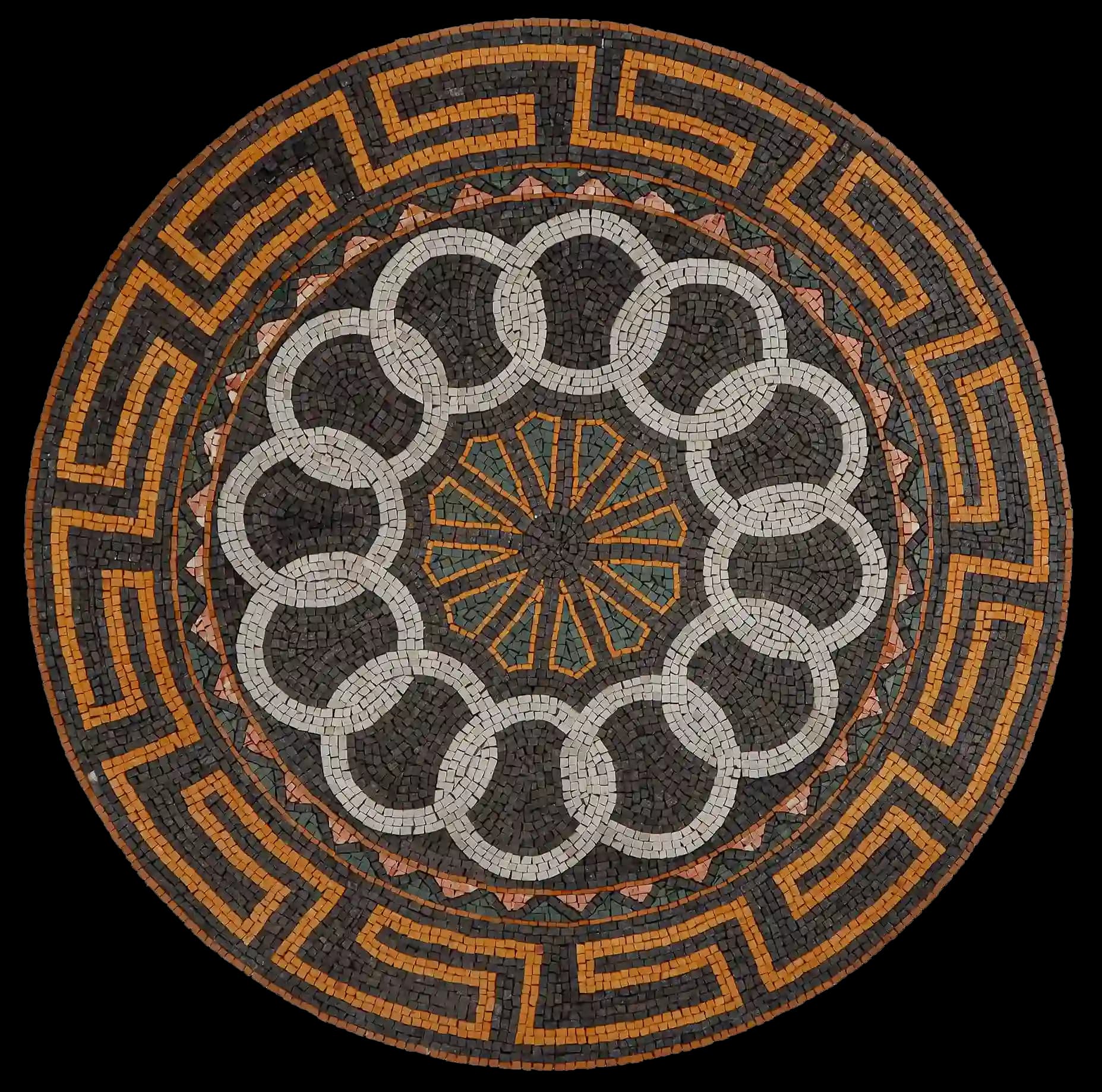 Adonia handmade marble mosaic (Geometric)