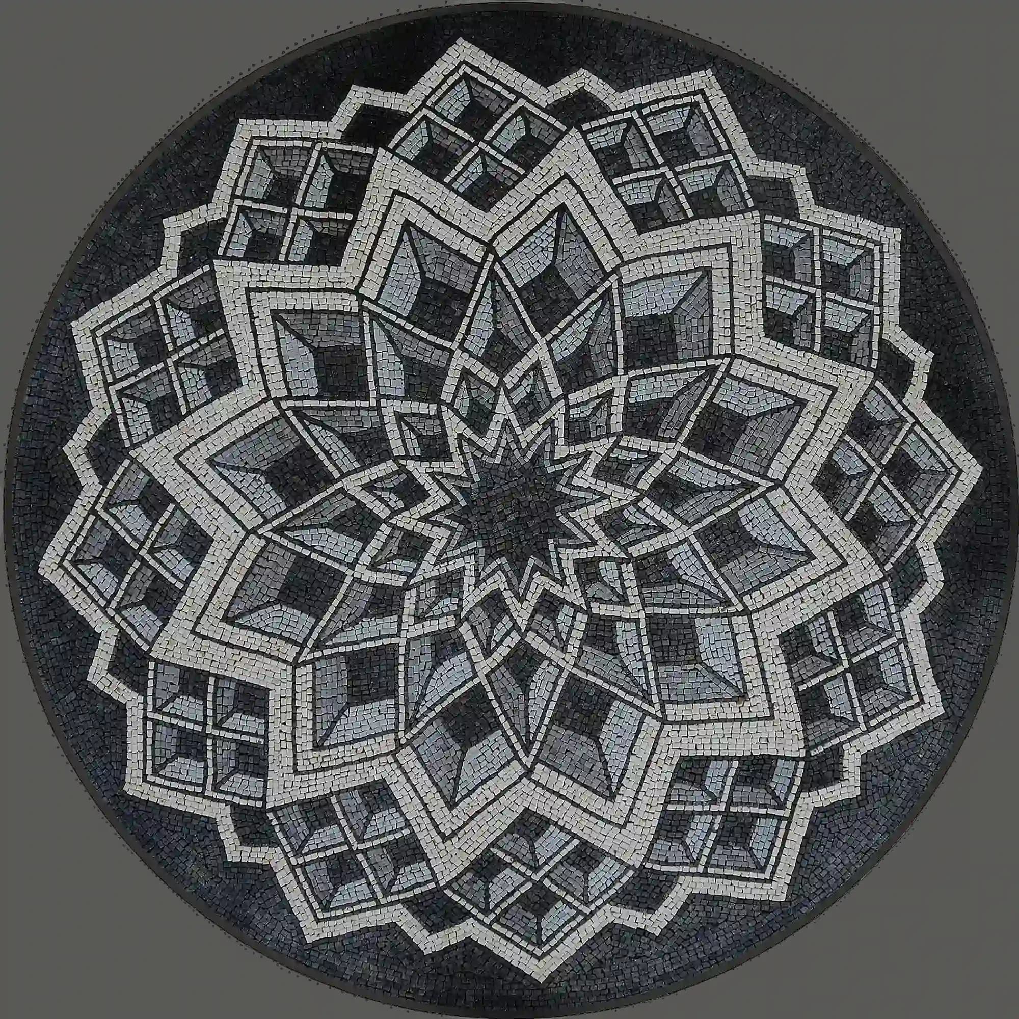 Black Stone handmade marble mosaic (Geometric)