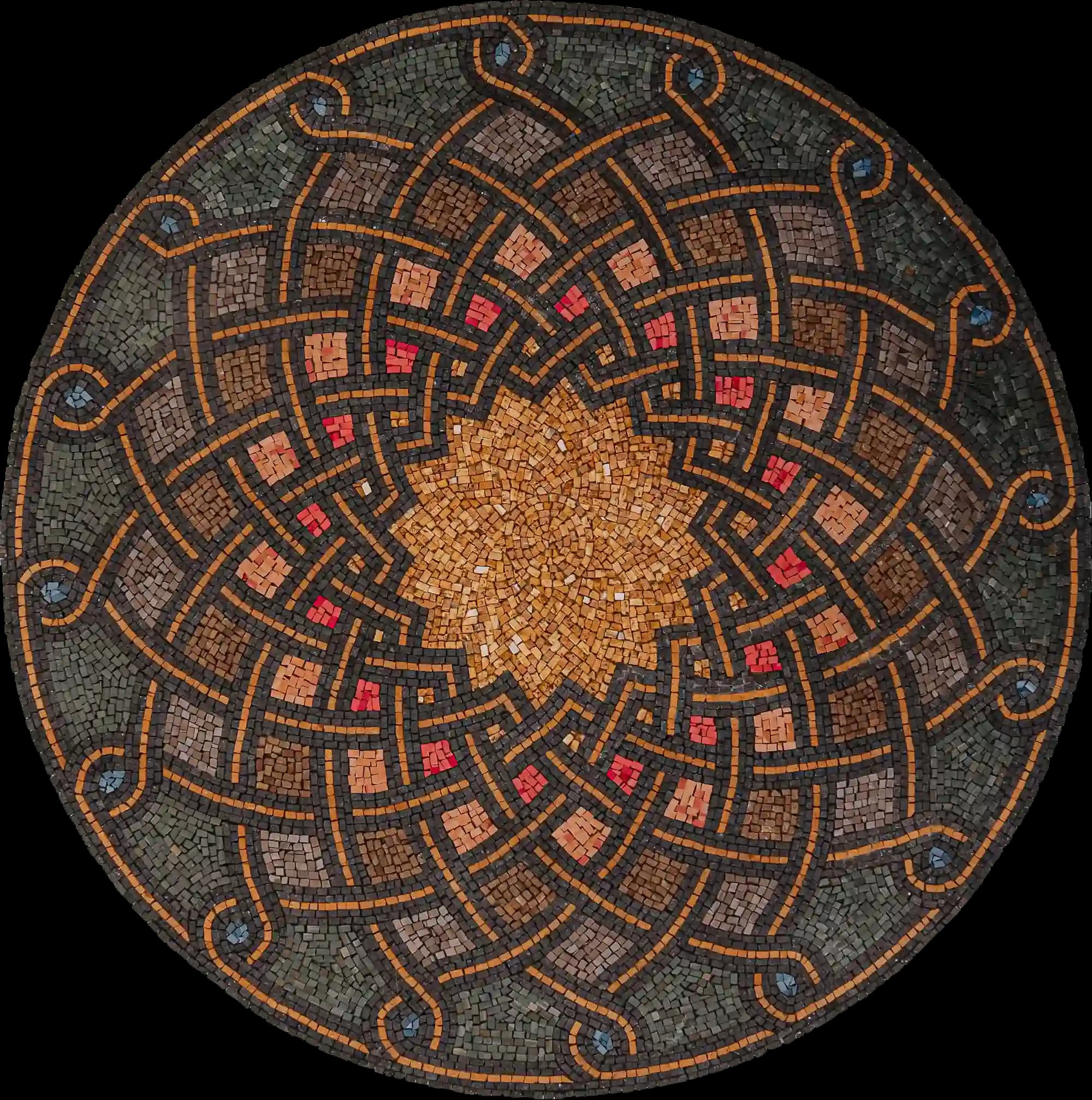Focus handmade marble mosaic (Geometric)