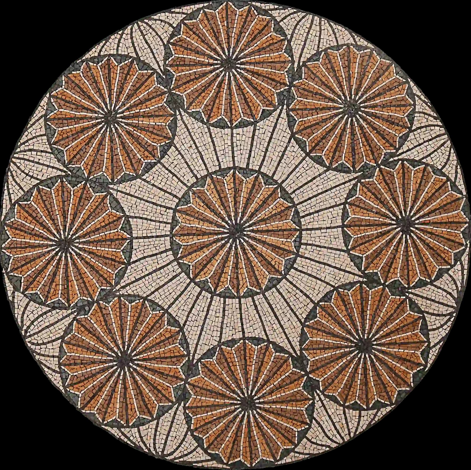 Fruitful Life handmade marble mosaic (Geometric)