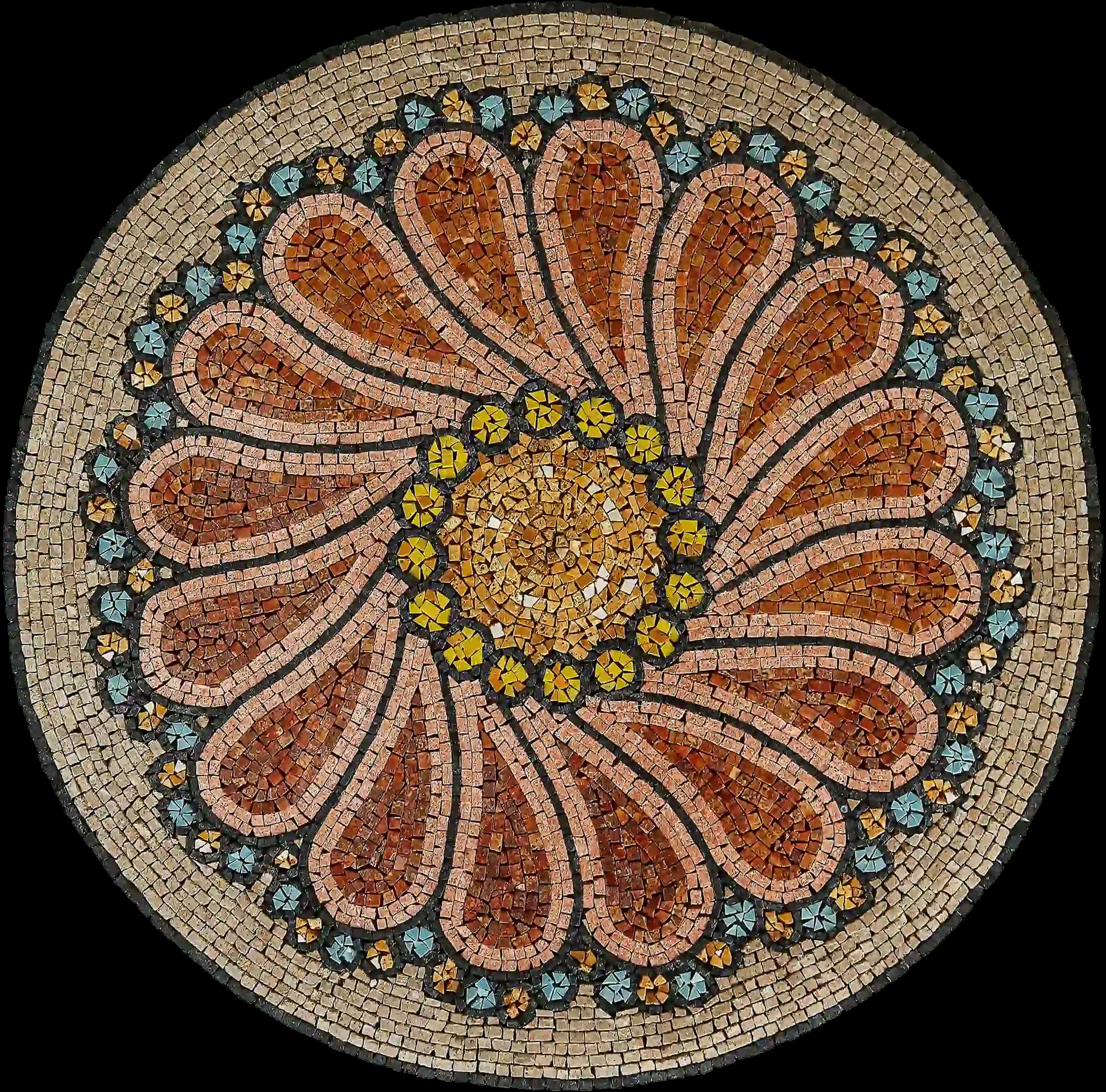 Hakuna Matata handmade marble mosaic (Geometric)