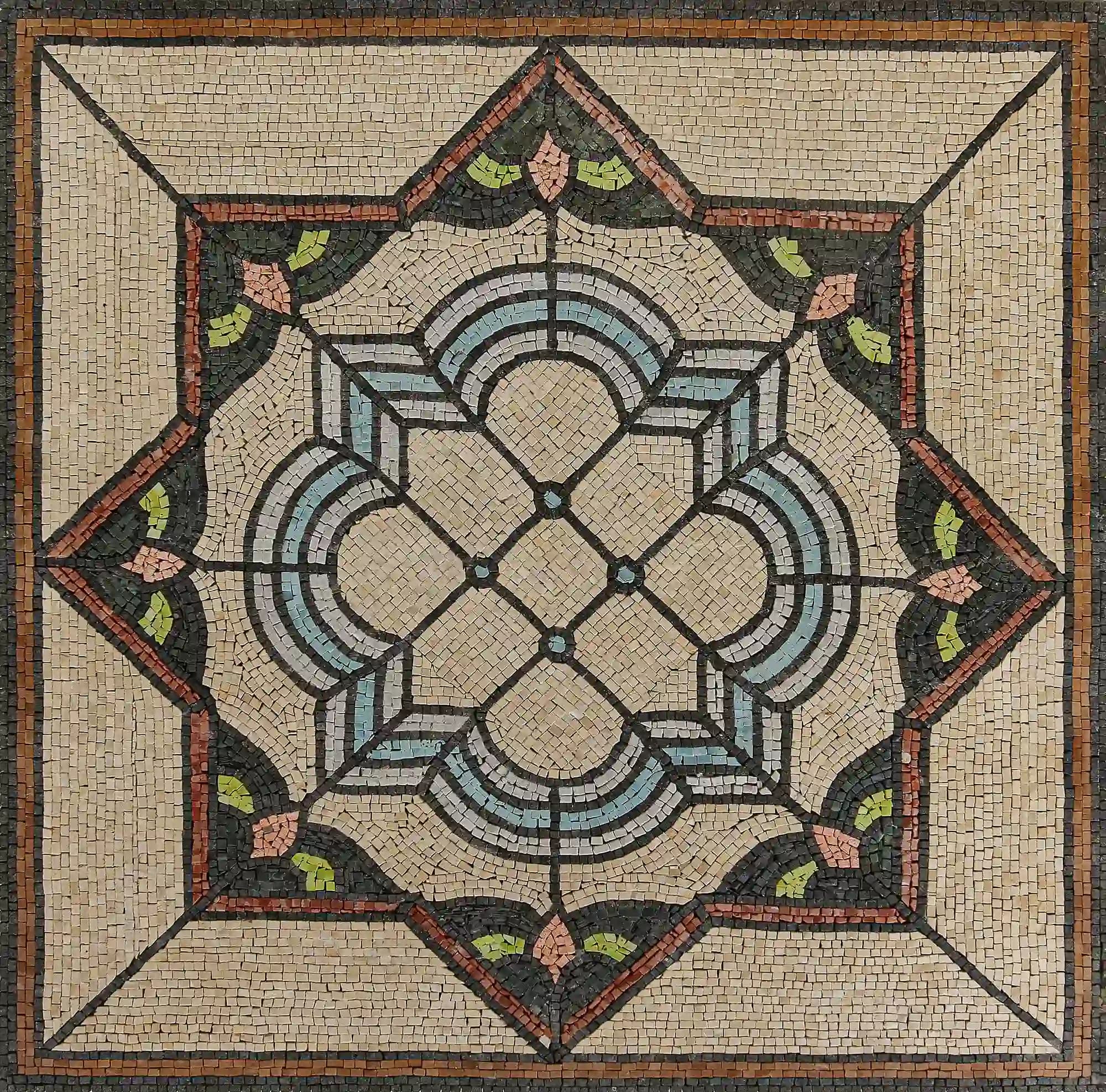 Into the Garden handmade marble mosaic (Geometric)