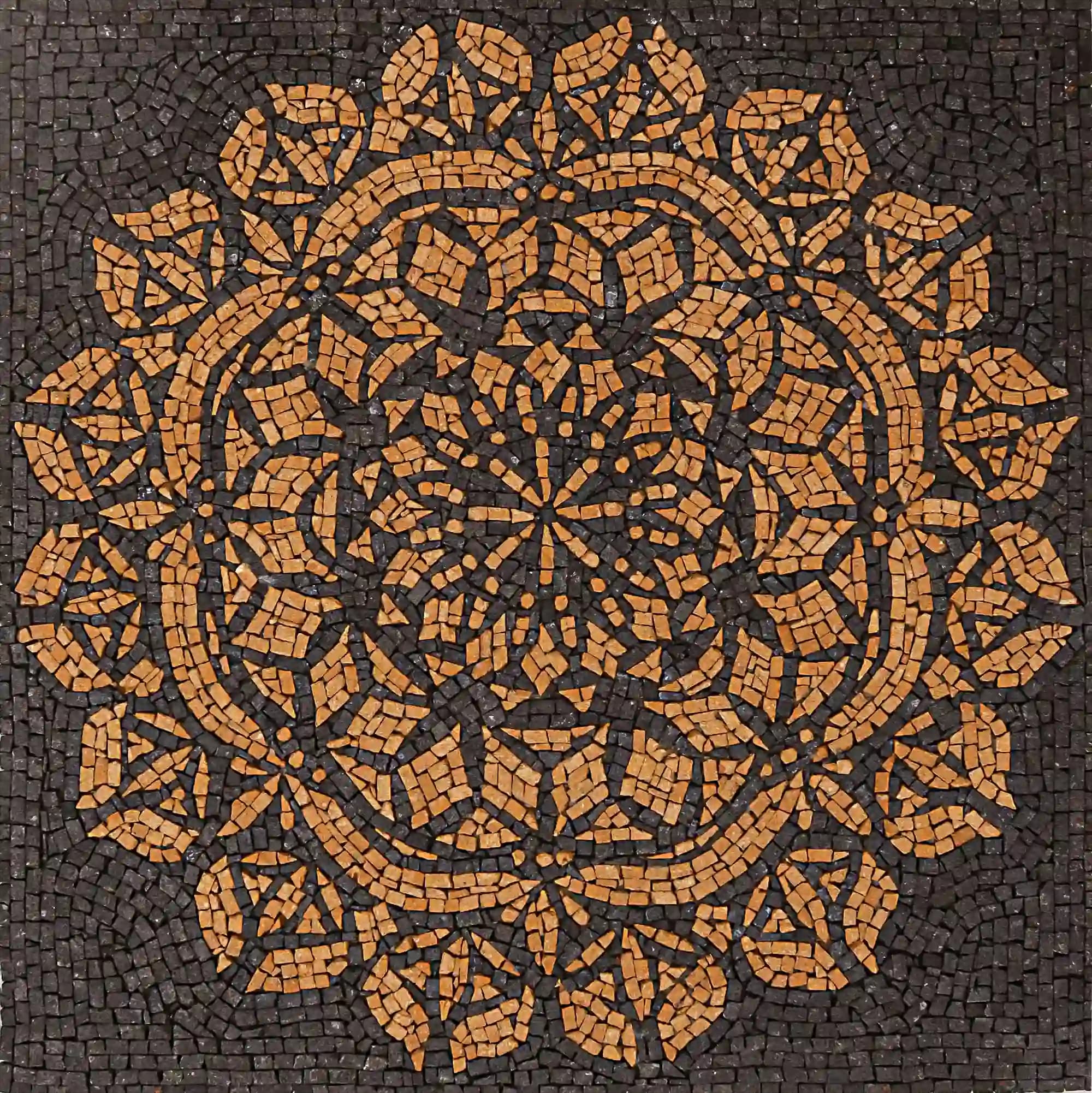 King of the Jungle handmade marble mosaic (Geometric)