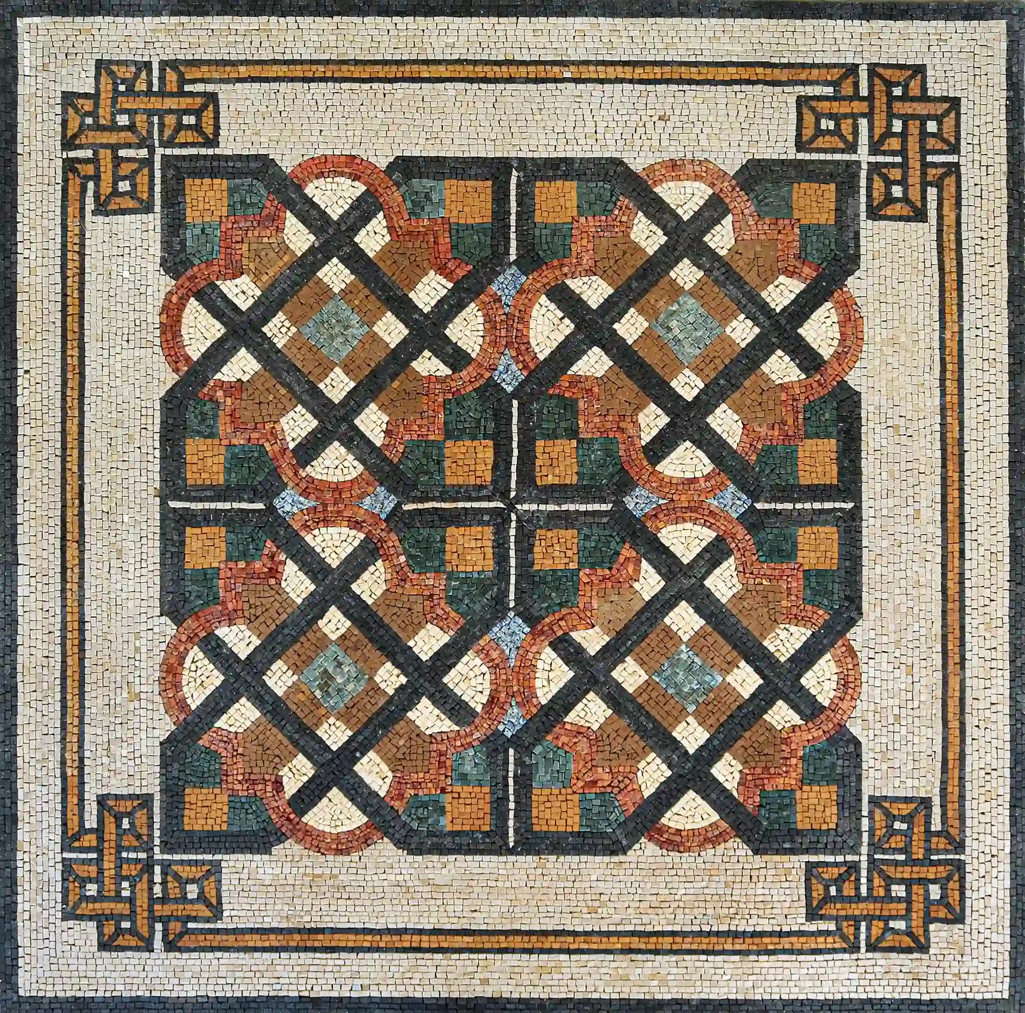 Mesmerizing handmade marble mosaic (Geometric)
