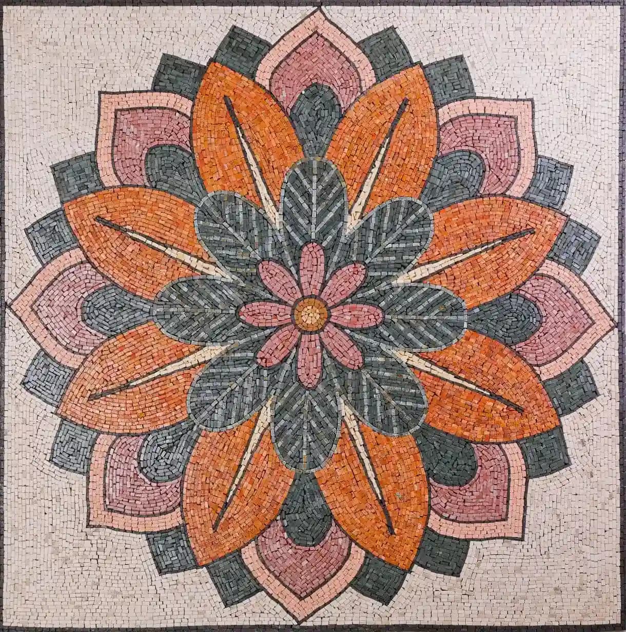Flourish handmade marble mosaic (Nature)