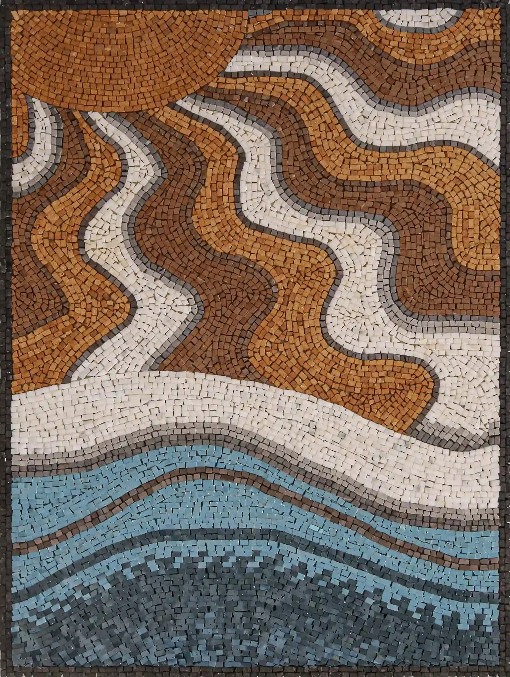 Sun Rays handmade marble mosaic (Nature)