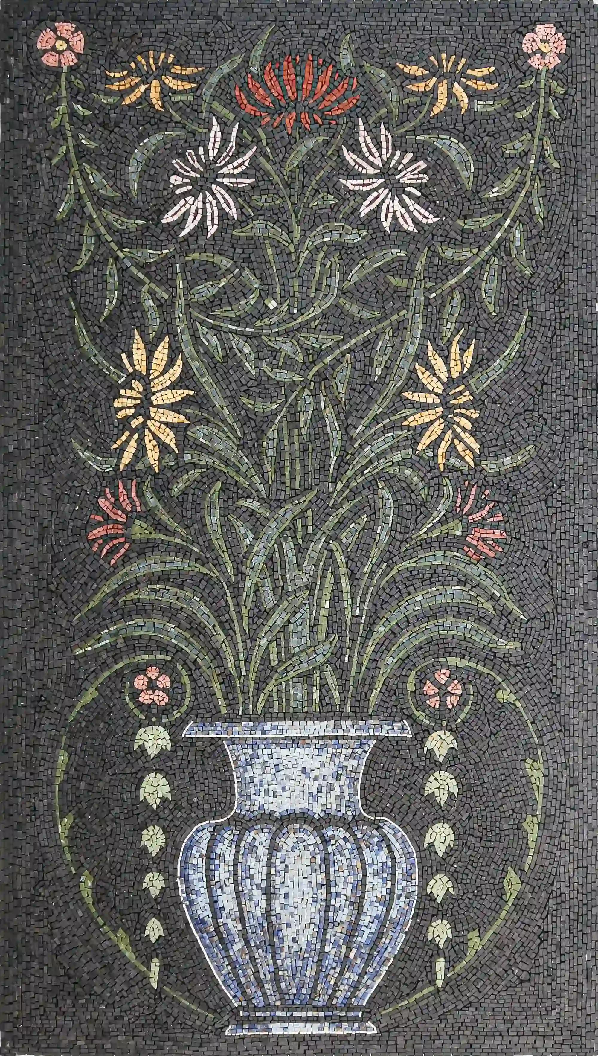 The Vase handmade marble mosaic (Nature)