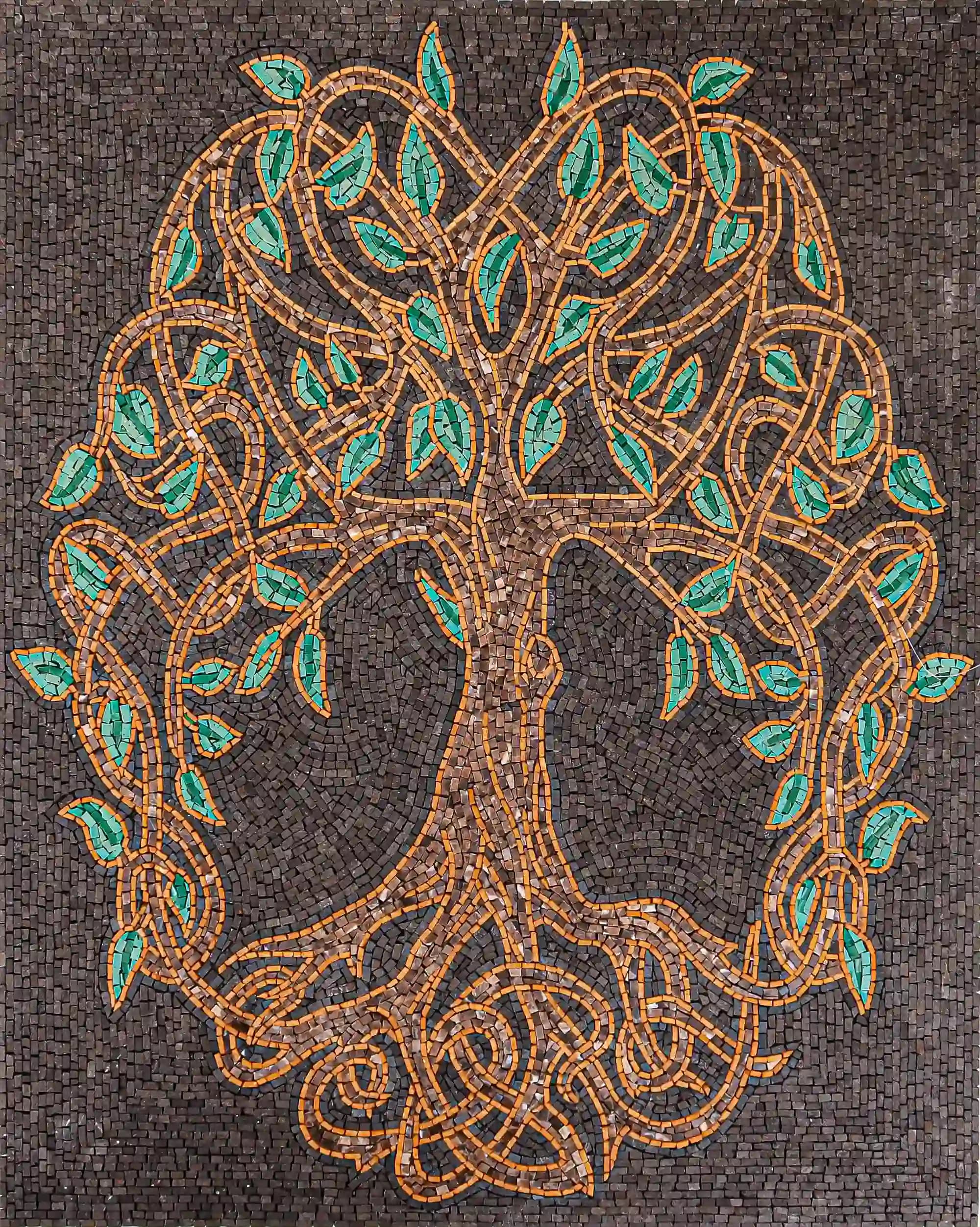 Tree of Life 2 handmade marble mosaic (Nature)