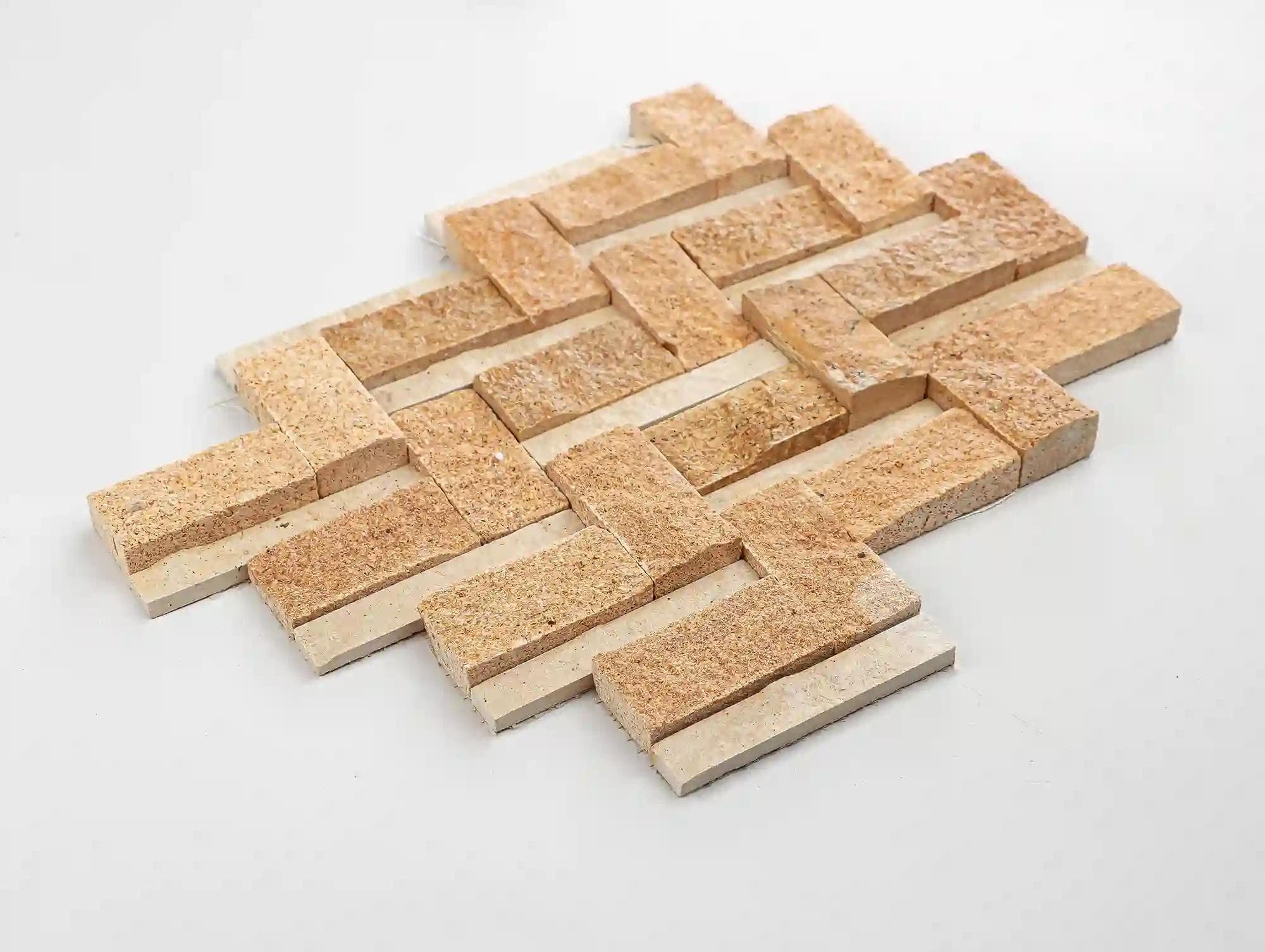 Kelly wall tile in lebanese saghbini and tunisian beige stones