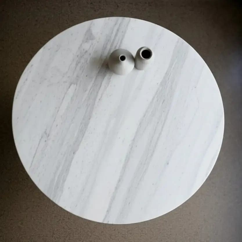 Alternate view 2 of the Conica round marble dining table